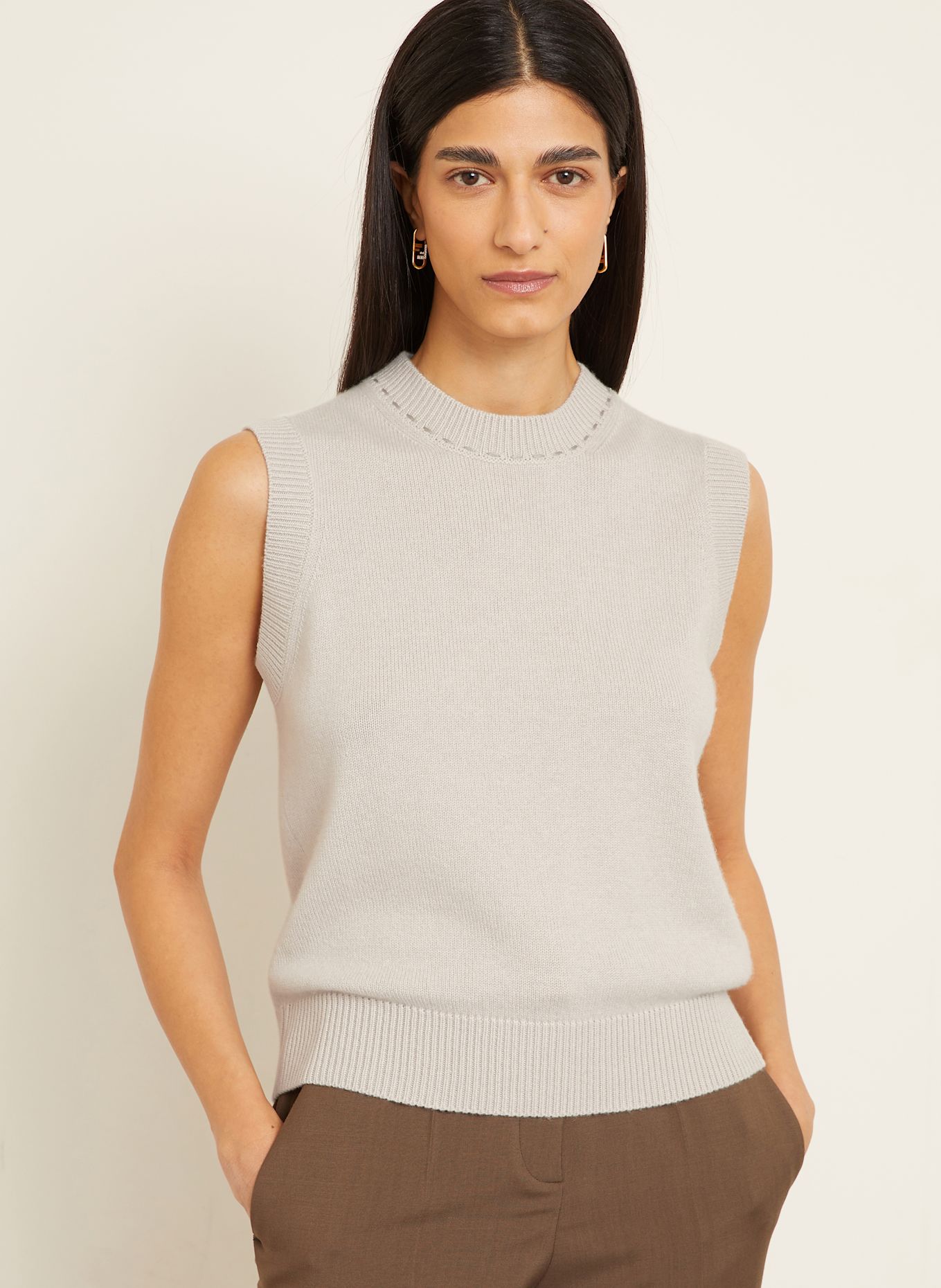 FENDI Cashmere-Pullunder SELLERIA: TAUPE