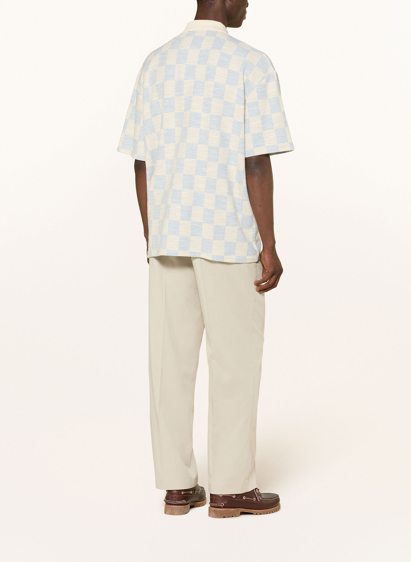 LES DEUX Jersey-Poloshirt BRANSON: CREME / HELLBLAU