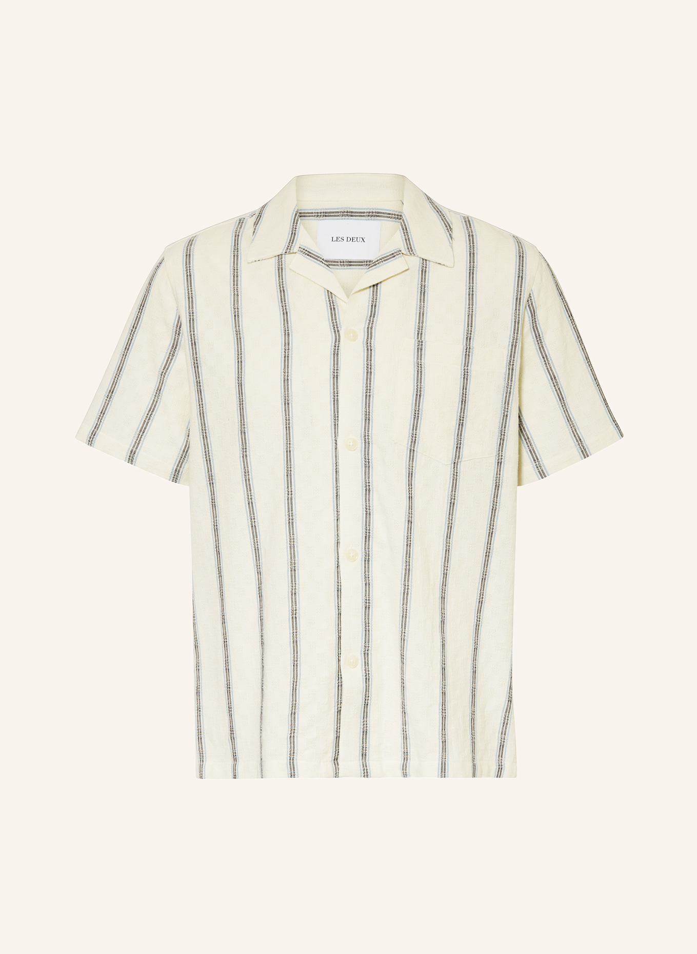 LES DEUX Resorthemd LUKAS Comfort Fit: ECRU/ BLAU/ SCHWARZ