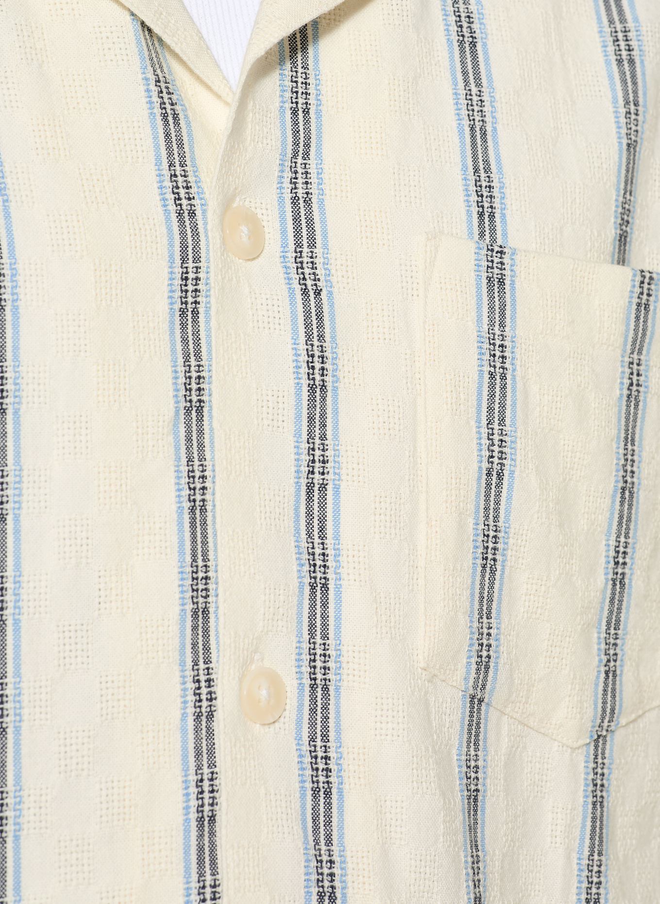 LES DEUX Resorthemd LUKAS Comfort Fit: ECRU/ BLAU/ SCHWARZ