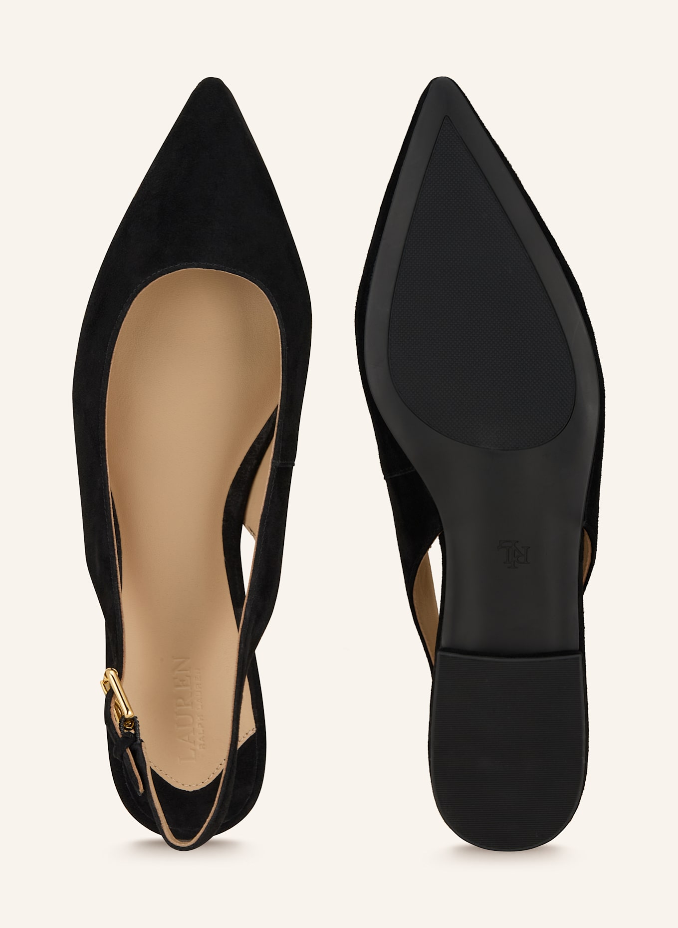 LAUREN RALPH LAUREN Slingballerinas LONDYN: SCHWARZ