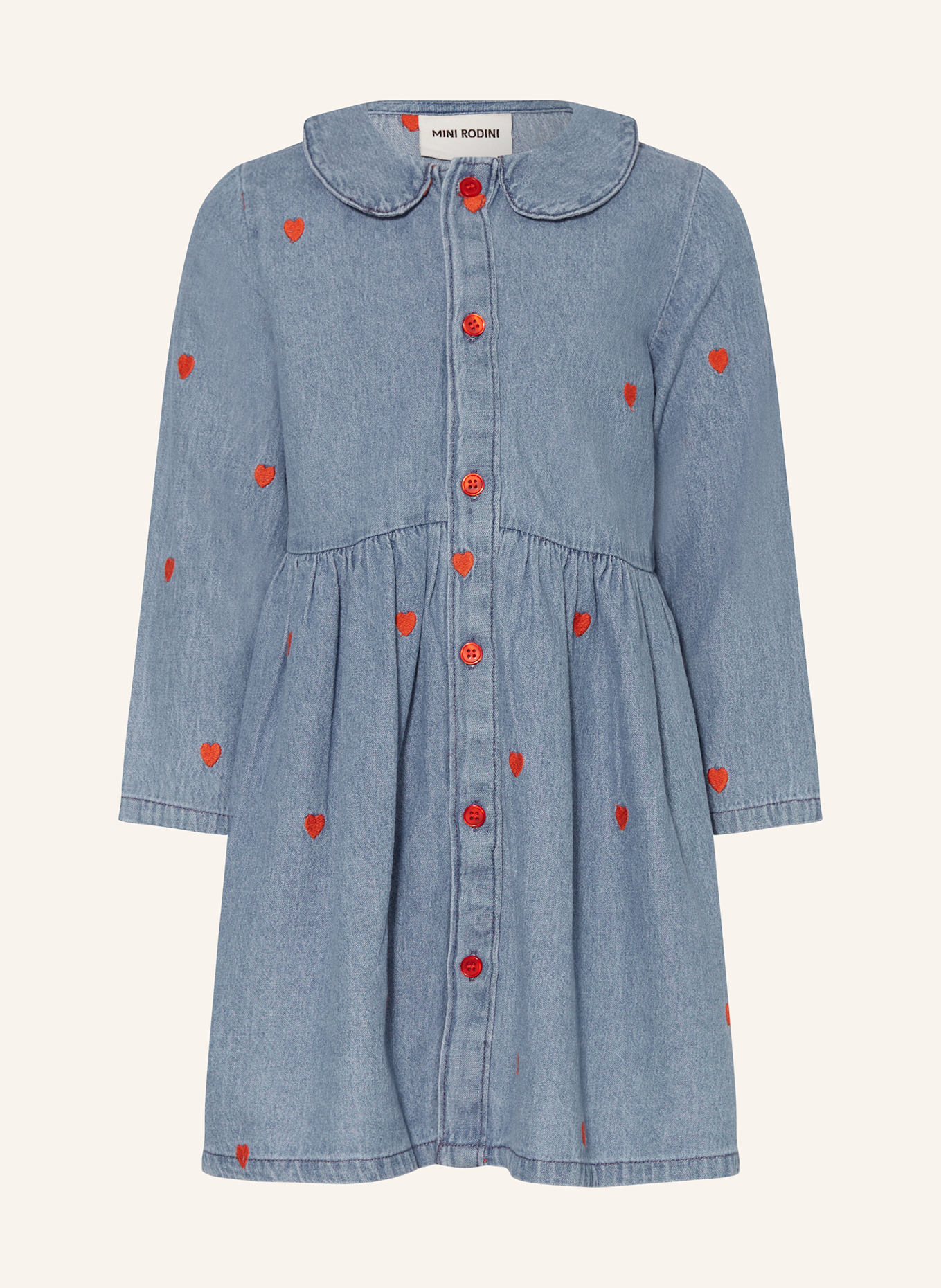 mini rodini Jeanskleid: BLAU/ ROT
