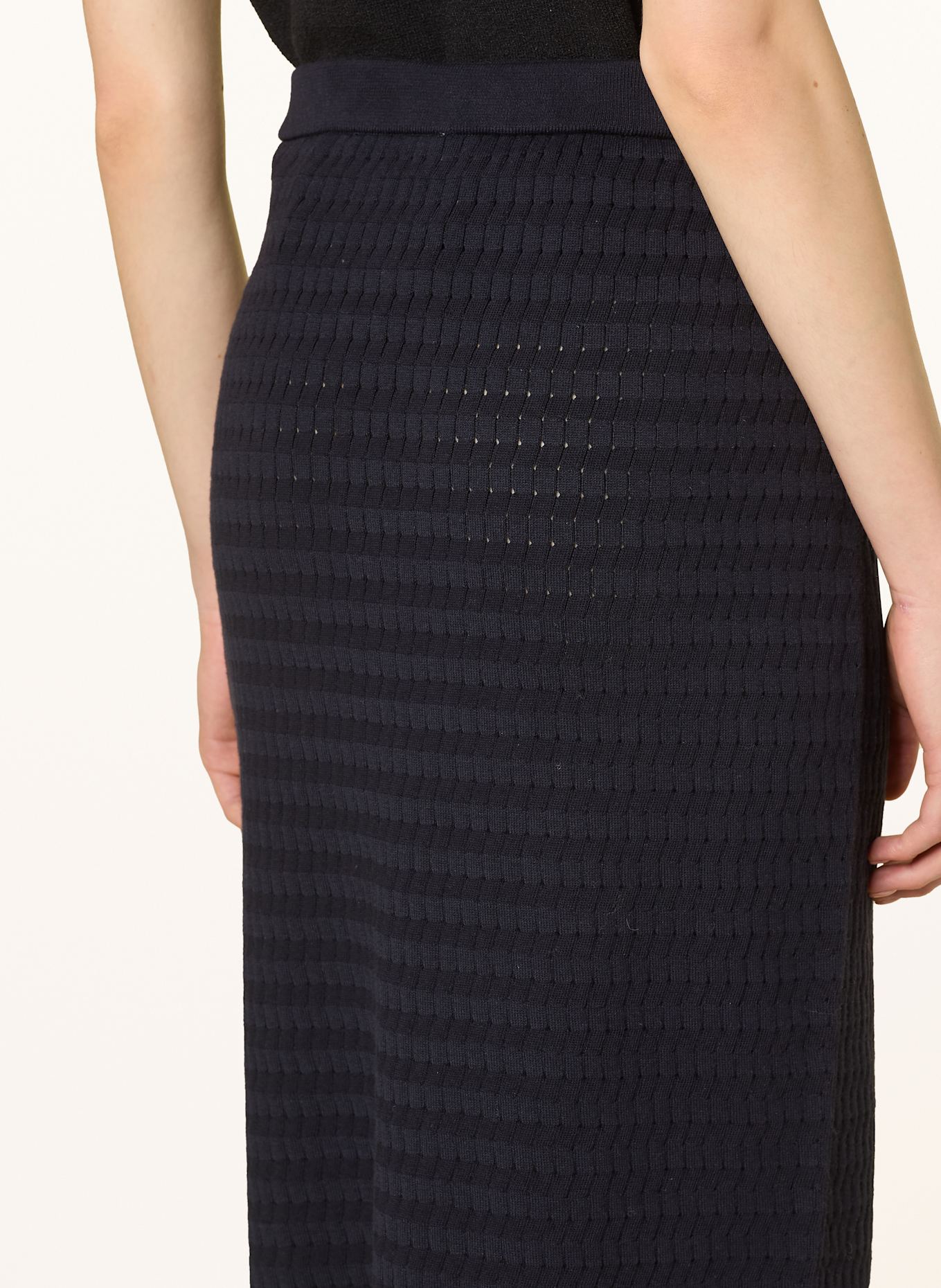 Marc O'Polo DENIM Strickrock: DUNKELBLAU