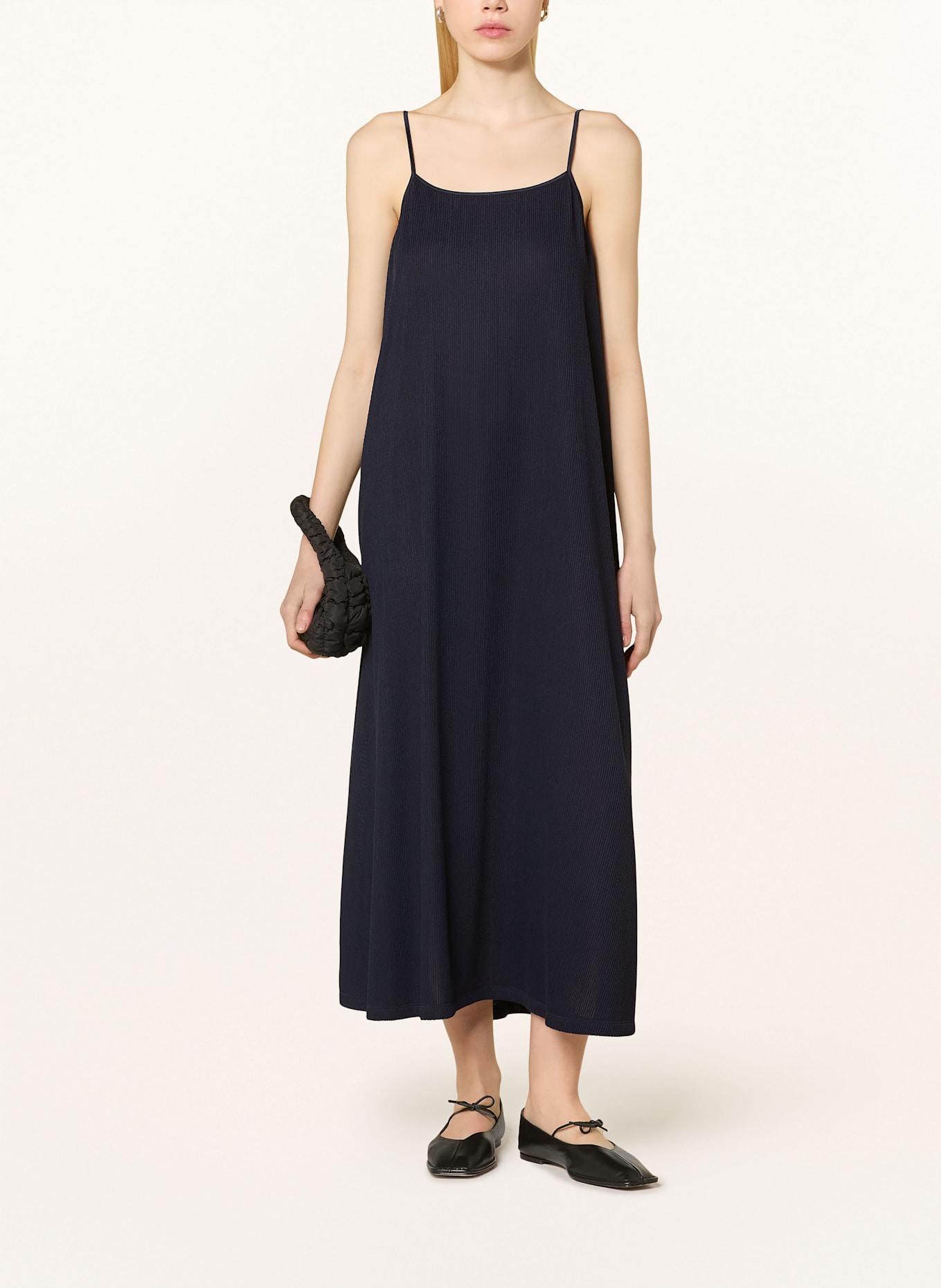 Marc O'Polo DENIM Kleid mit Plissees: DUNKELBLAU