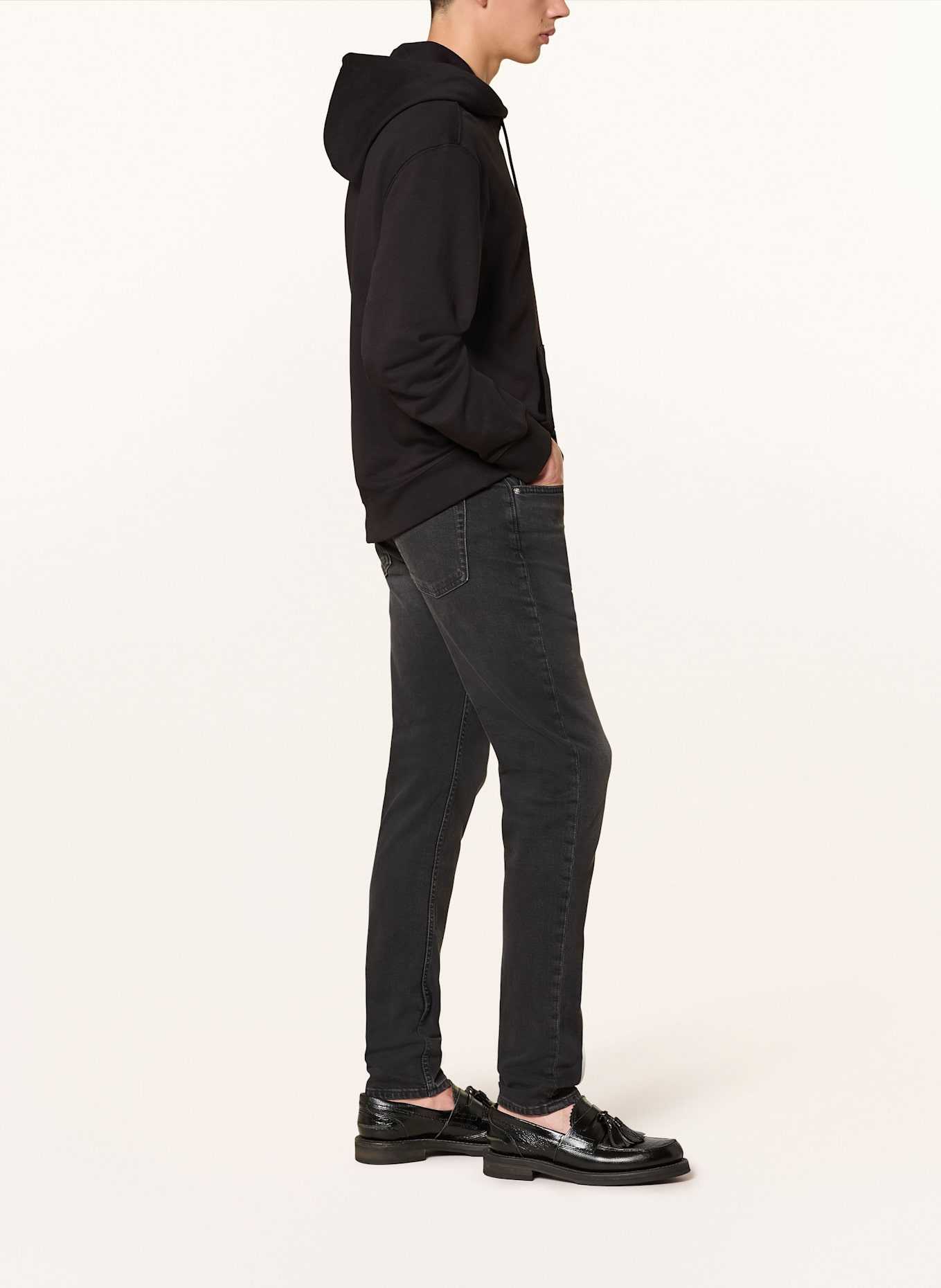 Calvin Klein Badge Hoodie Jeans slim tapered fit: 846 CK ESSENTIAL BLACK