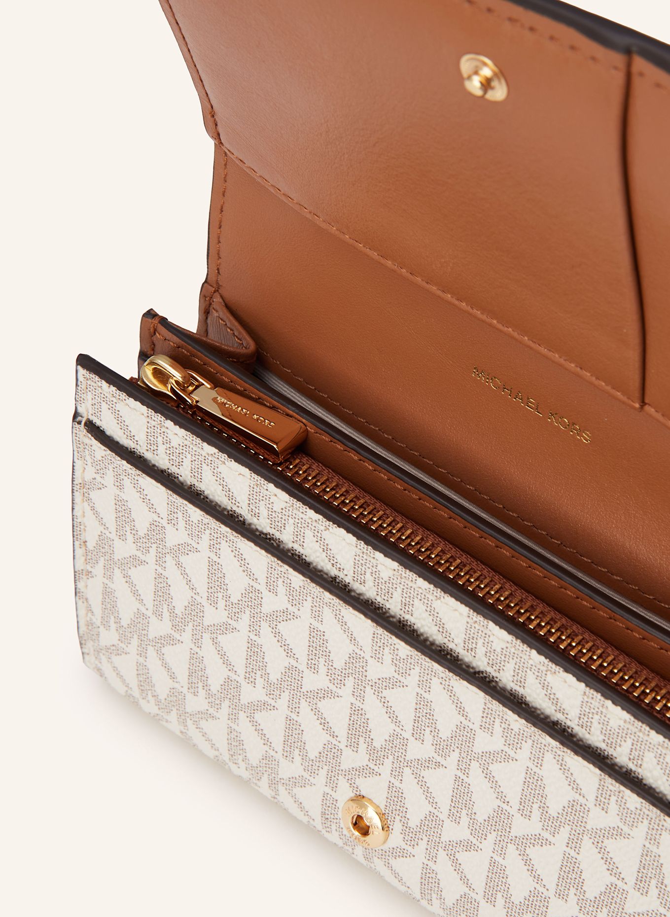 MICHAEL KORS Geldbörse BRYANT: ECRU/ HELLGRAU