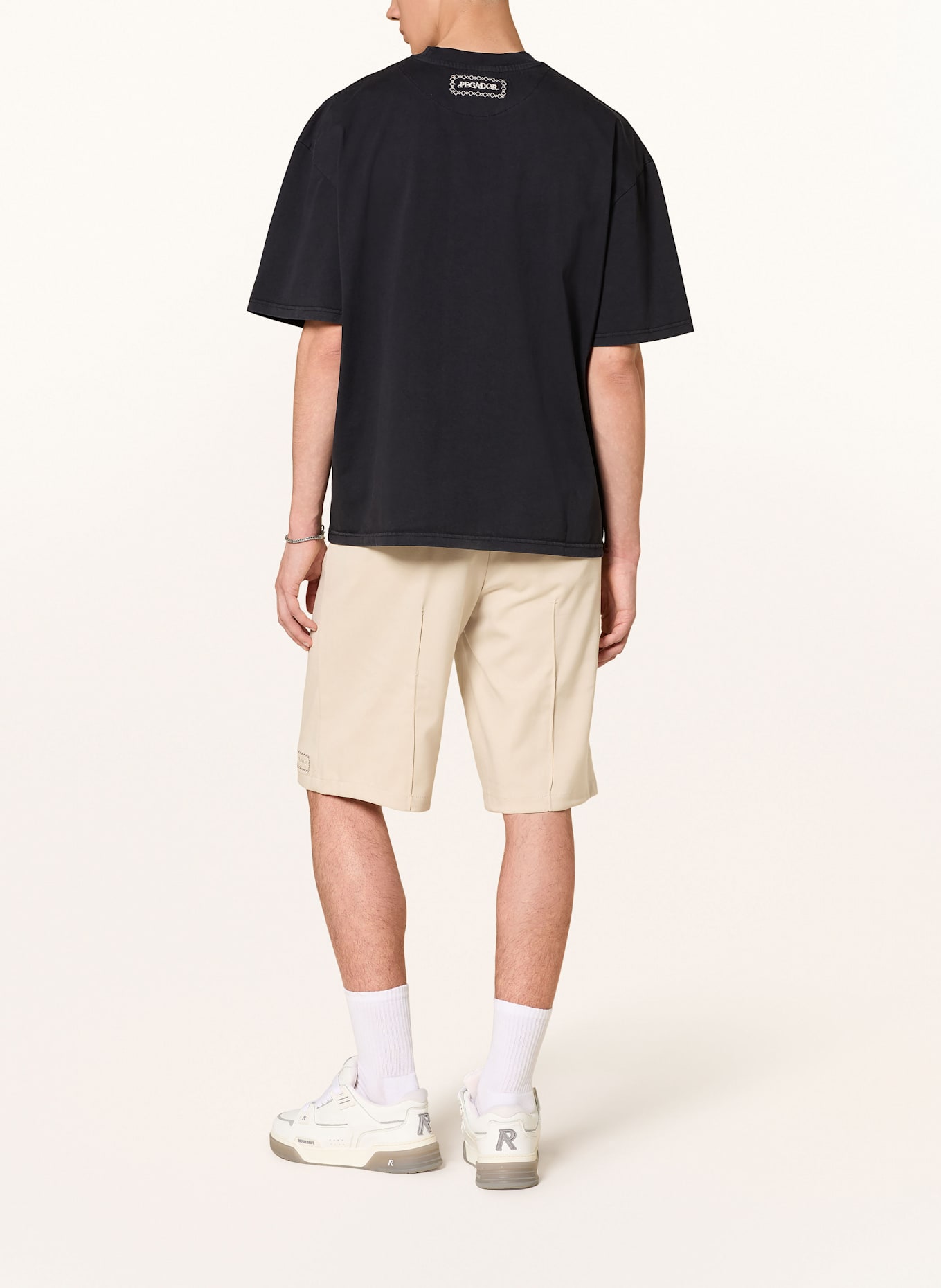 PEGADOR Oversized-Shirt BARNO: SCHWARZ