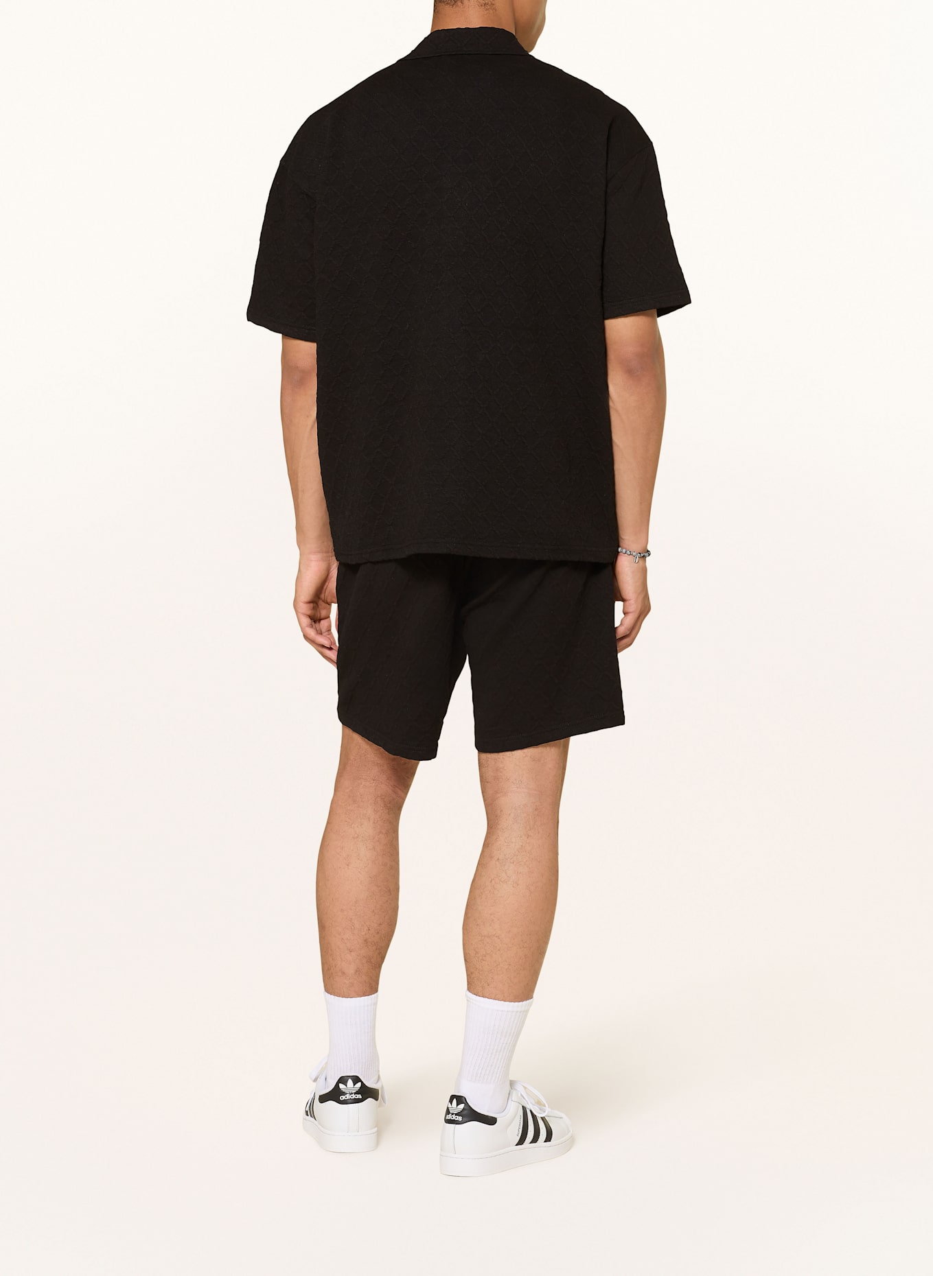 PEGADOR Kurzarm-Hemd JOVREN Comfort Fit: SCHWARZ