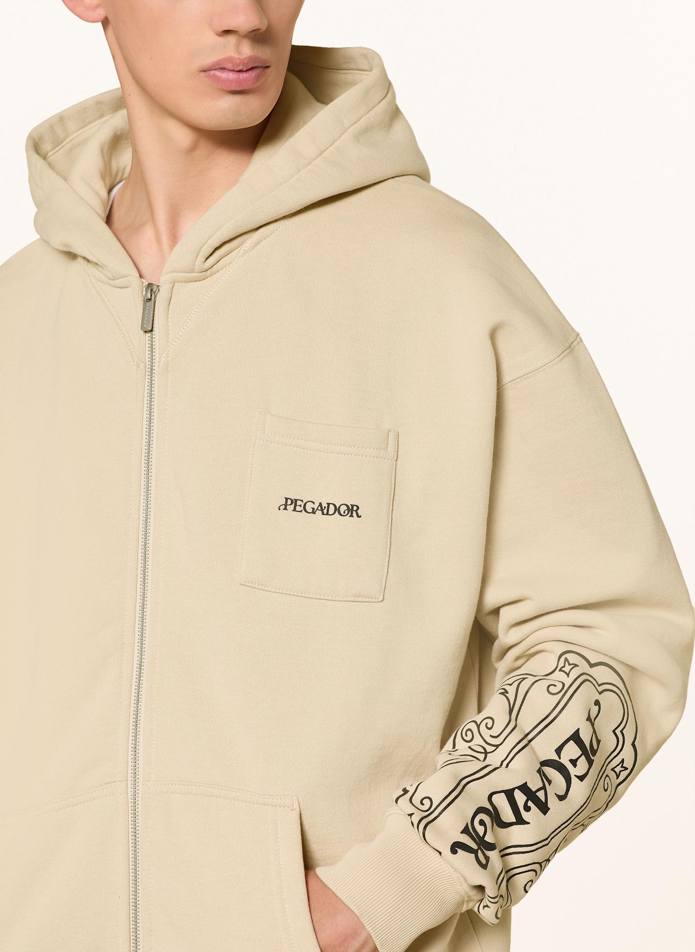 PEGADOR Oversized-Sweatjacke FENROR: BEIGE