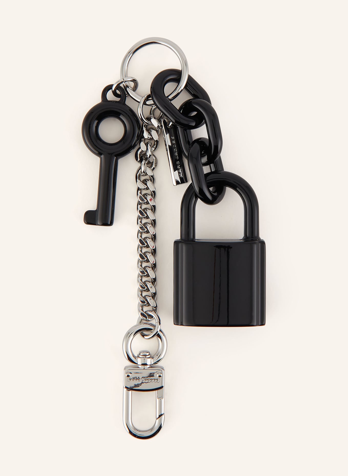 MARC JACOBS Zawieszka do torby THE LOCK CHARM CHAIN: CZARNY