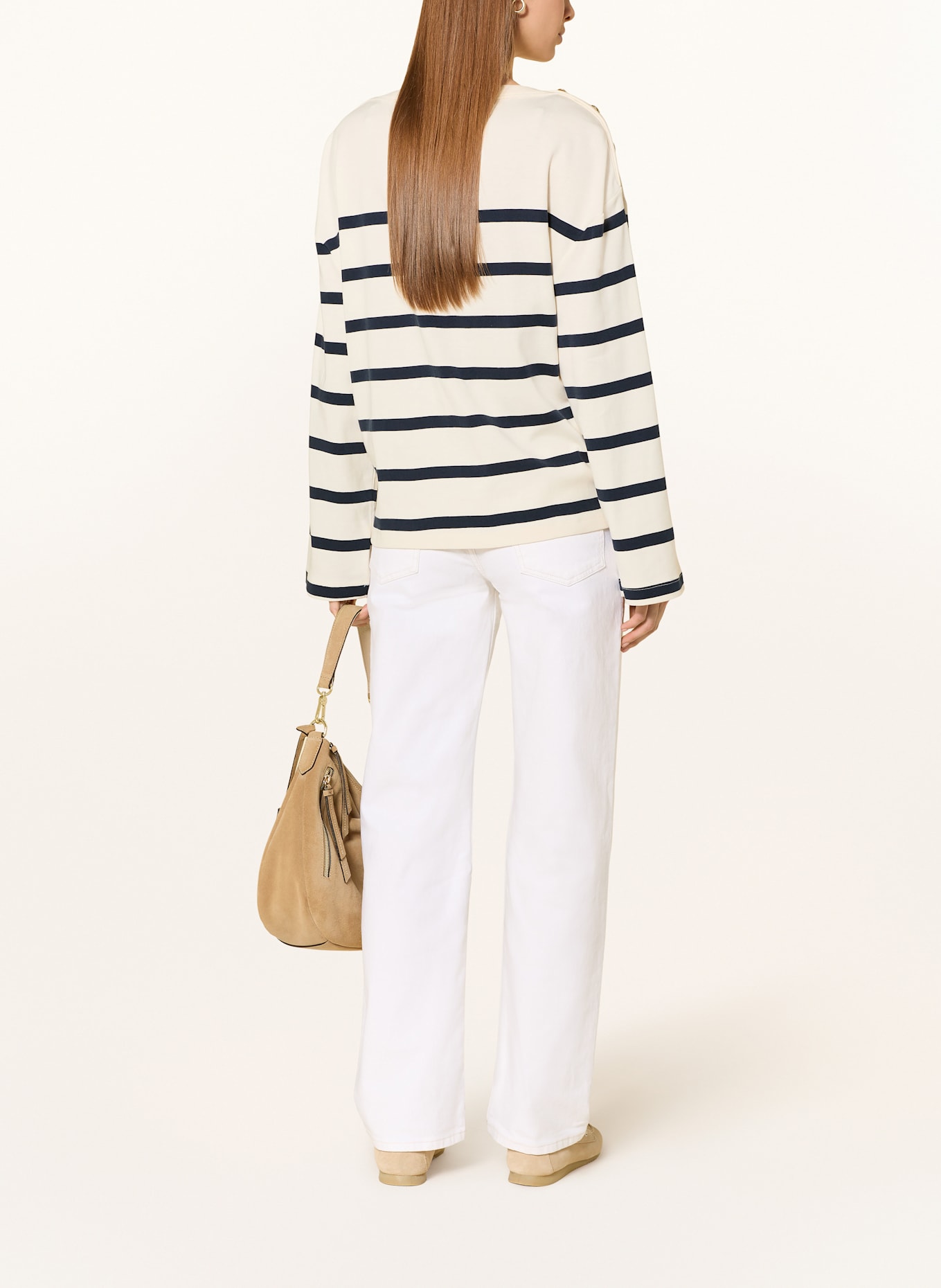 TOMMY HILFIGER Pullover: DUNKELBLAU / ECRU