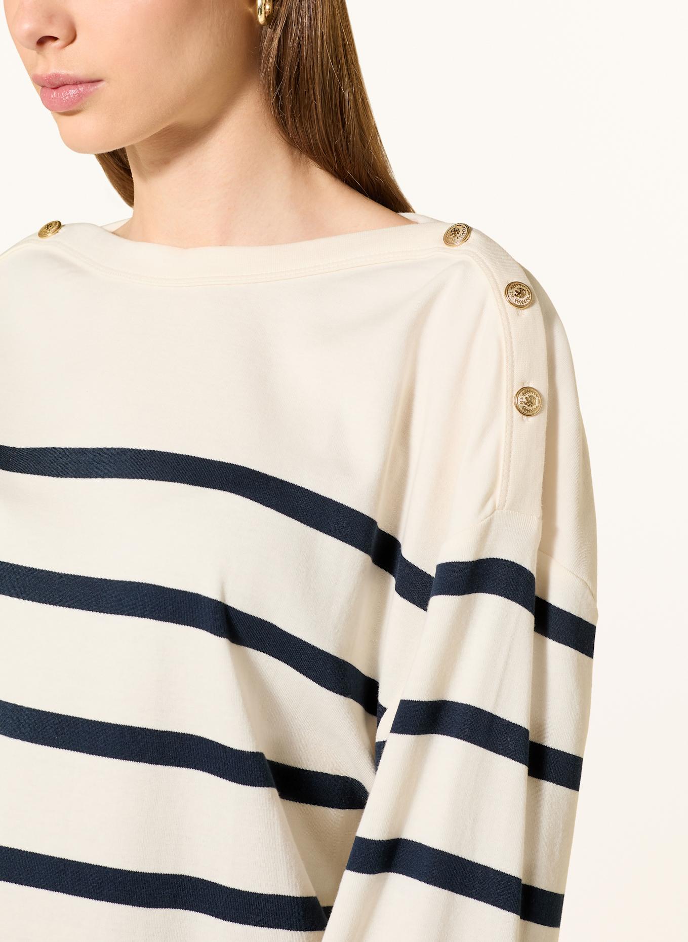 TOMMY HILFIGER Pullover: DUNKELBLAU / ECRU