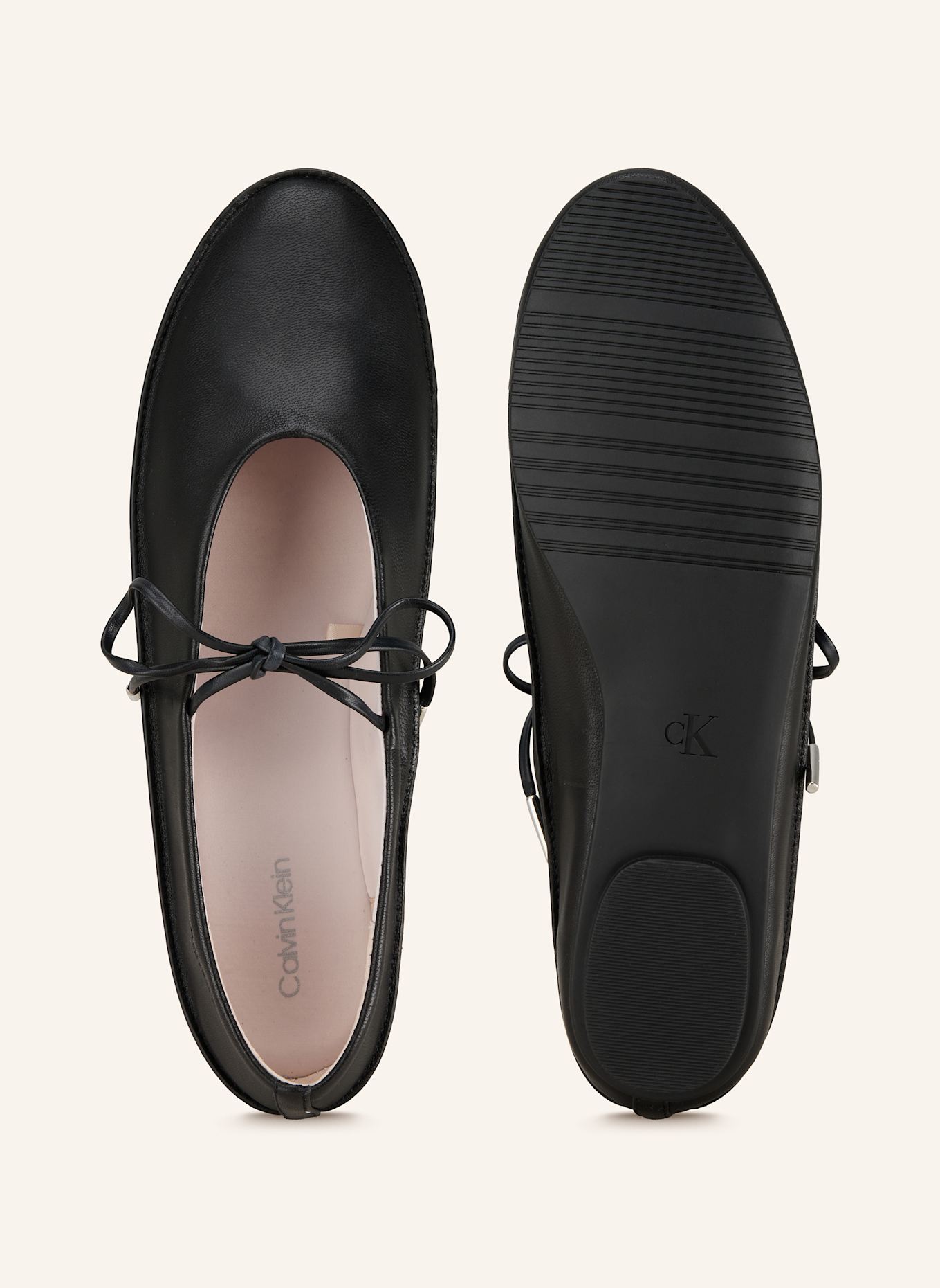 Calvin Klein Baleriny Mary Jane: CZARNY