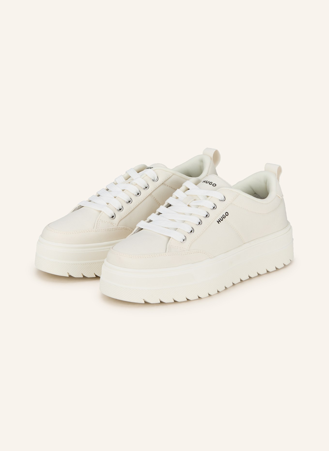 HUGO buckle-fastening sneaker LYSSA: WEISS