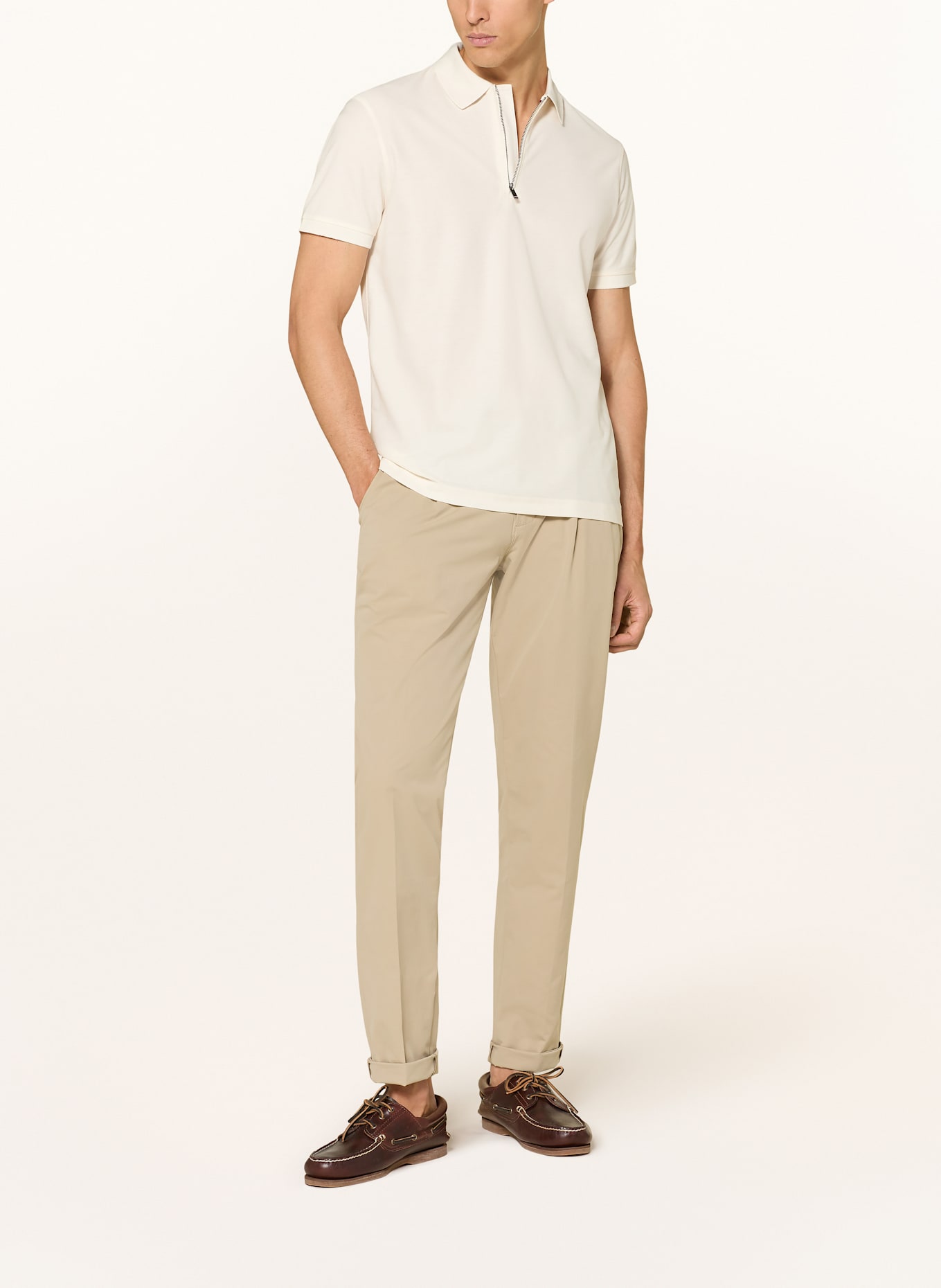 TOMMY HILFIGER Koszulka polo z dżerseju: ECRU