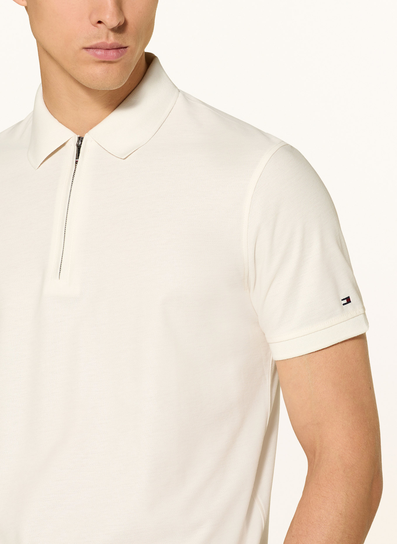 TOMMY HILFIGER Koszulka polo z dżerseju: ECRU