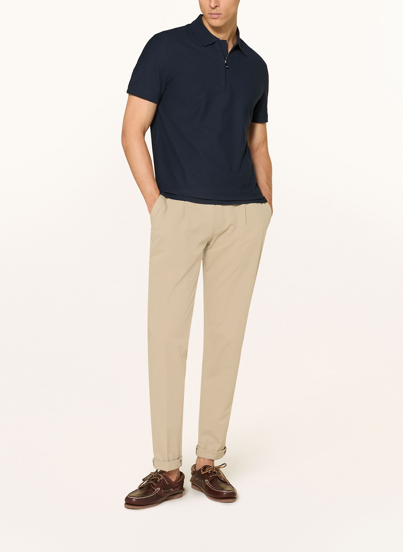 TOMMY HILFIGER Jersey-Poloshirt: DUNKELBLAU