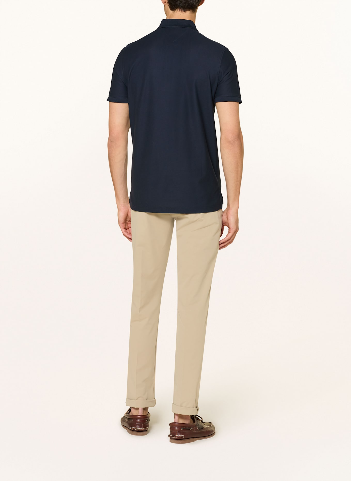 TOMMY HILFIGER Jersey-Poloshirt: DUNKELBLAU