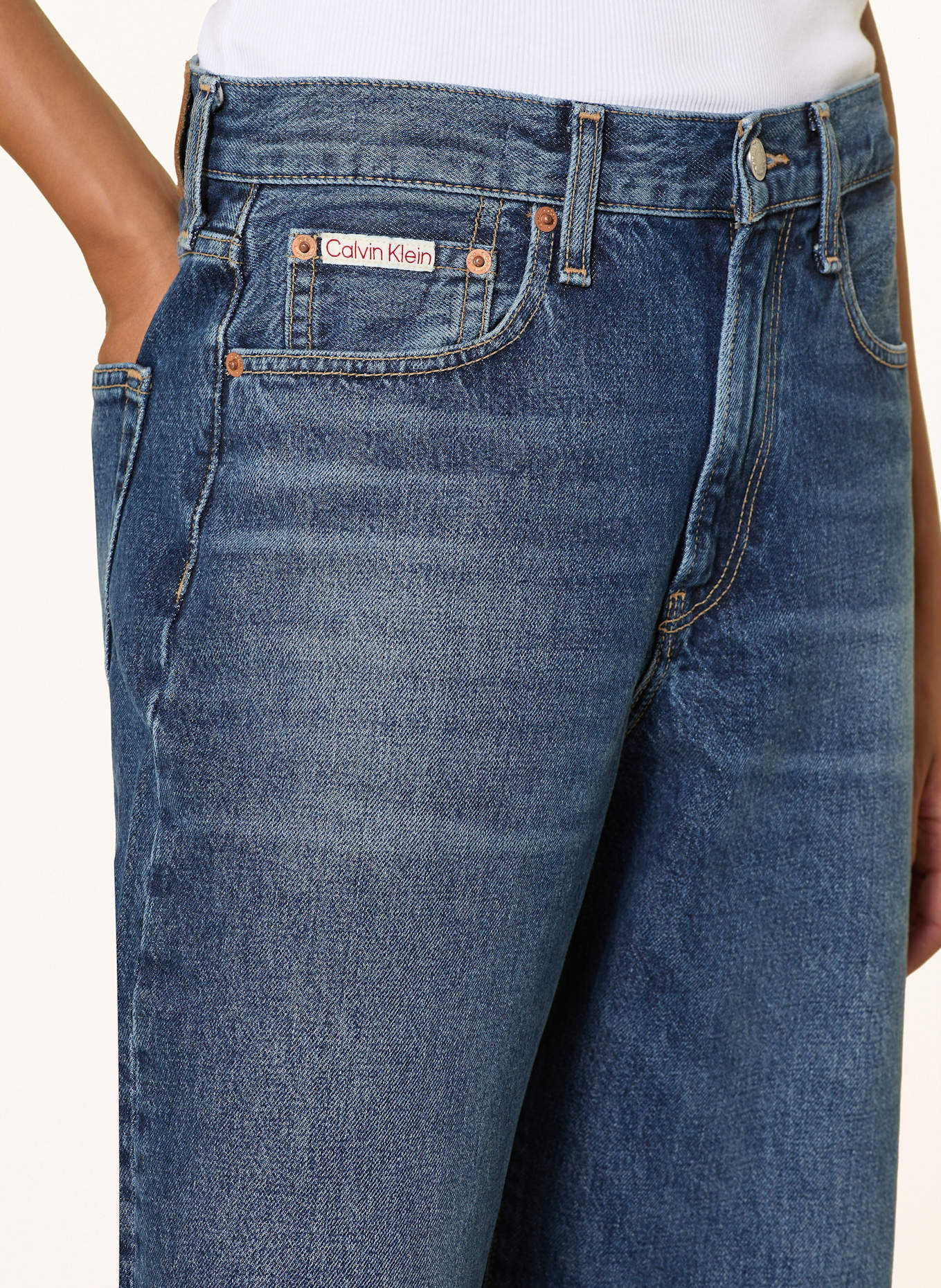 Calvin Klein Jeans Wide leg jeans: VSM TINTED HORSESHOE