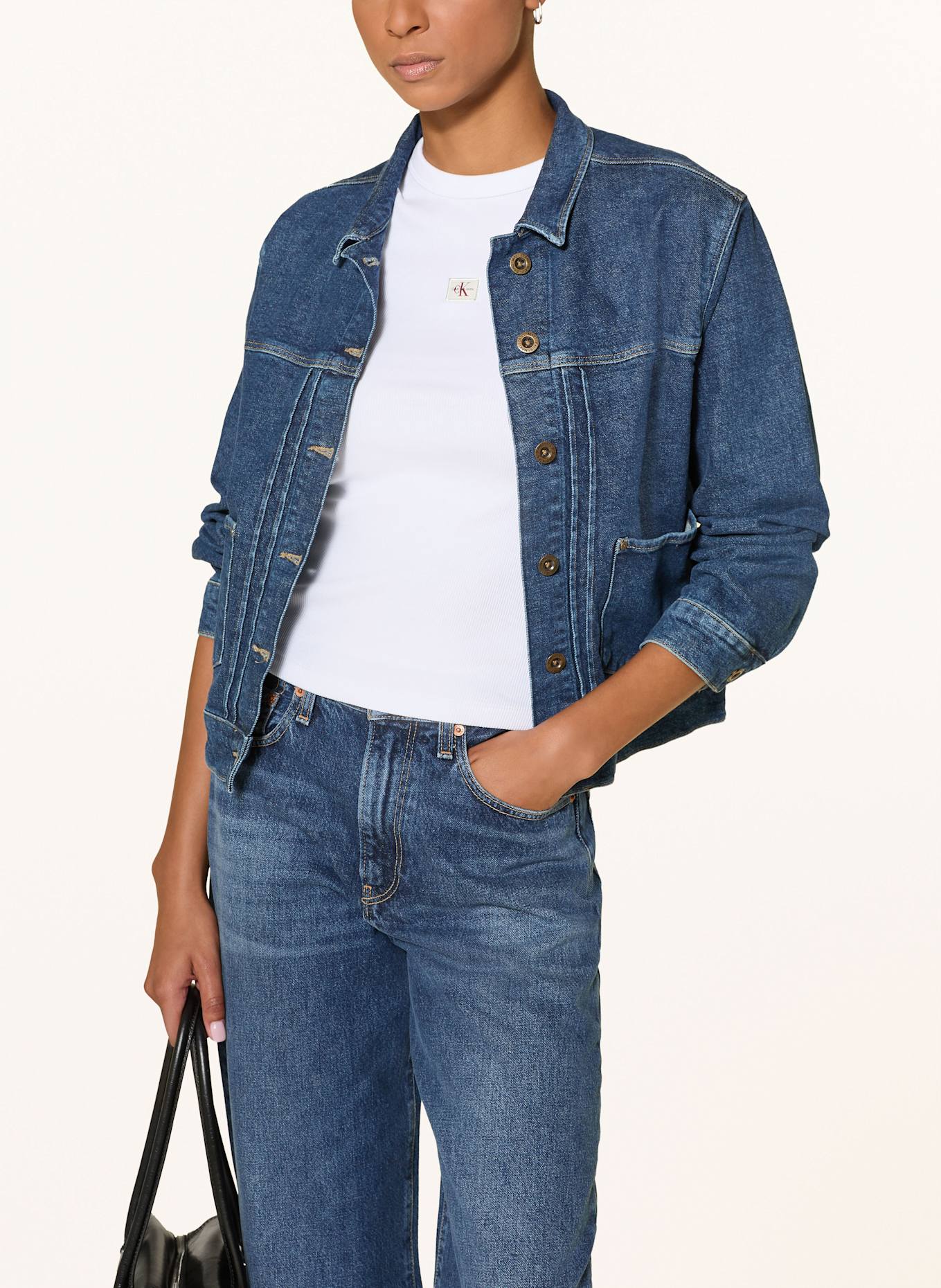 Calvin Klein Jeans Wide leg jeans: VSM TINTED HORSESHOE