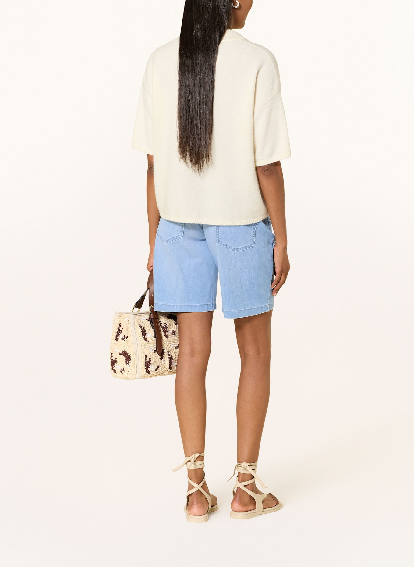 BRAX MAINE B denim shorts: 29 For Religion Tunic Dress In Animal Print With Pockets