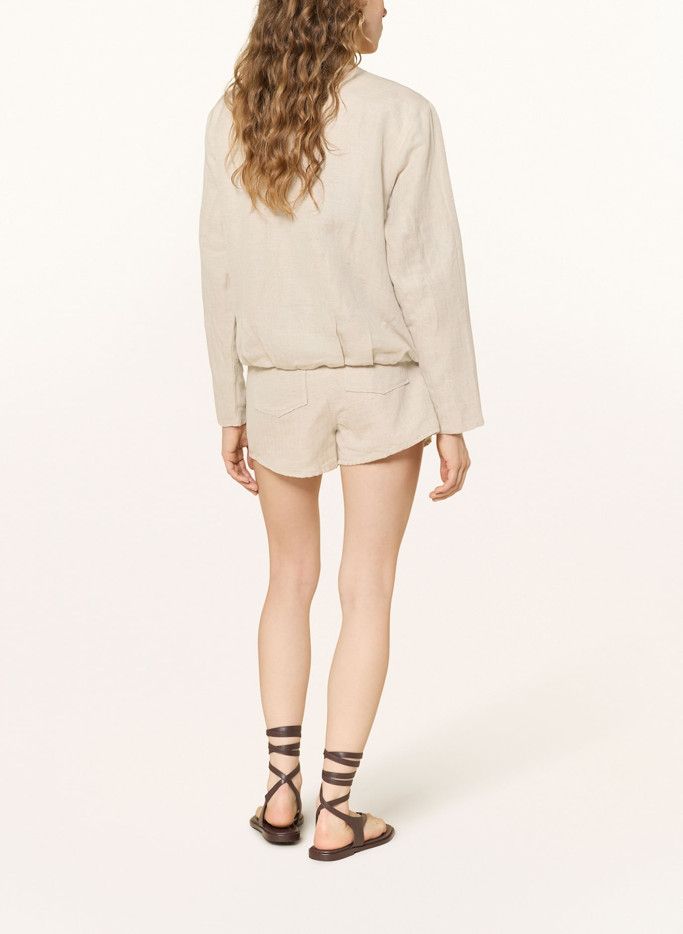 Pepe Jeans SONIA skort with linen: BEIGE