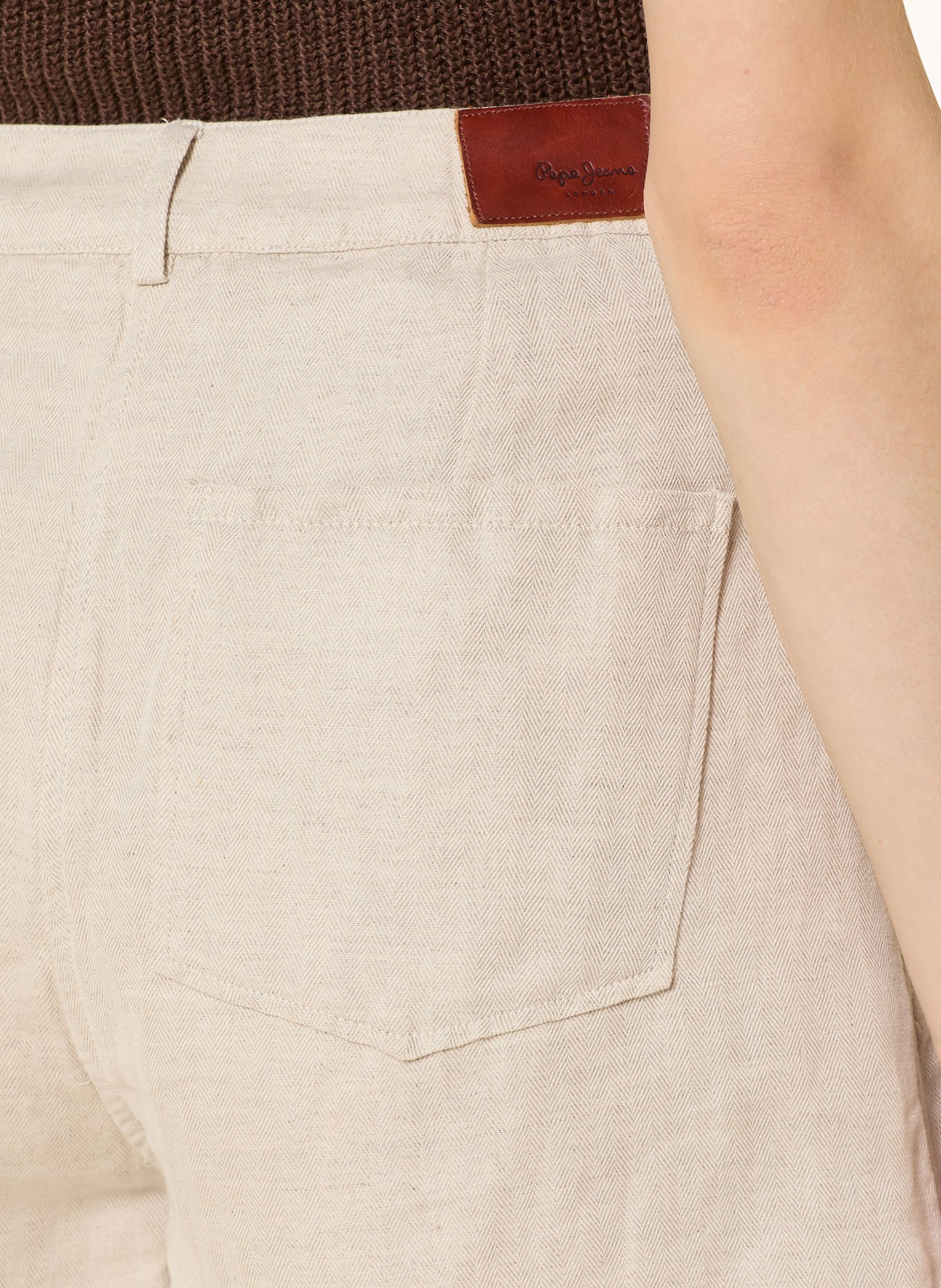 Pepe Jeans SONIA skort with linen: BEIGE
