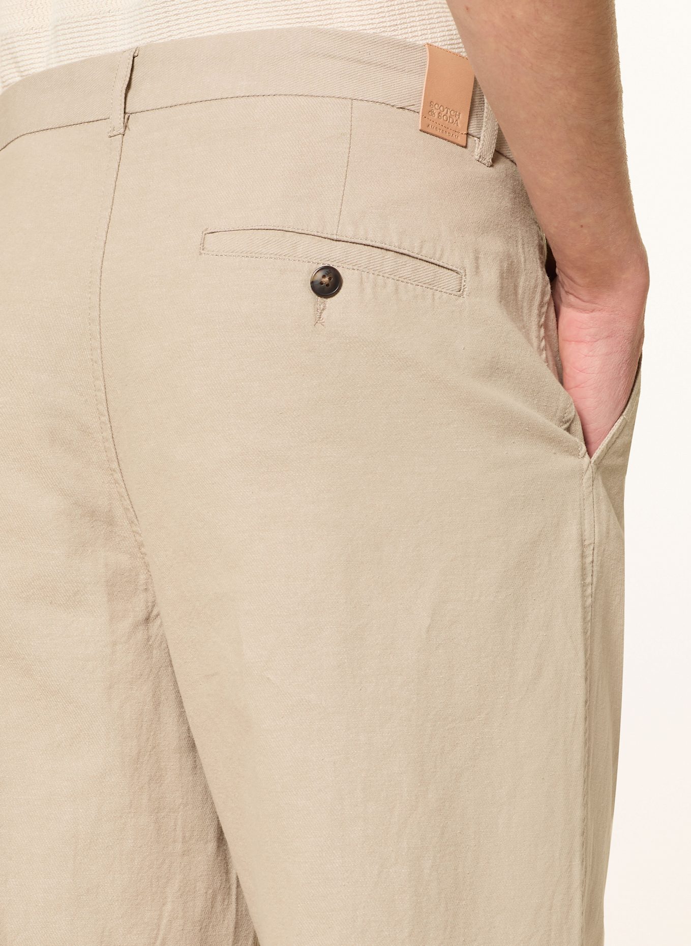 SCOTCH & SODA OTIS Relaxed Fit suit trousers: BEIGE
