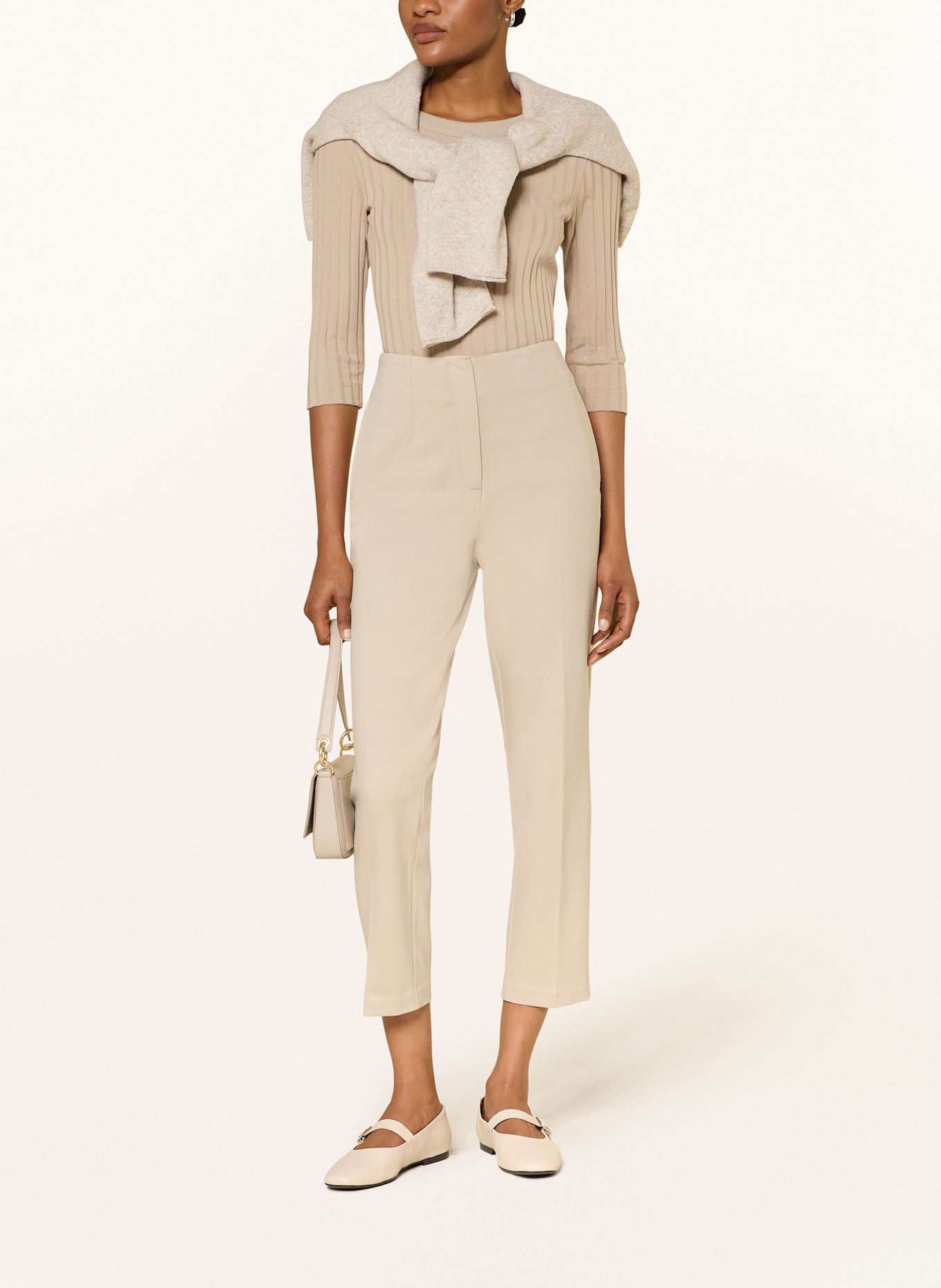 Calvin Klein 7/8-Hose aus Jersey: HELLBRAUN