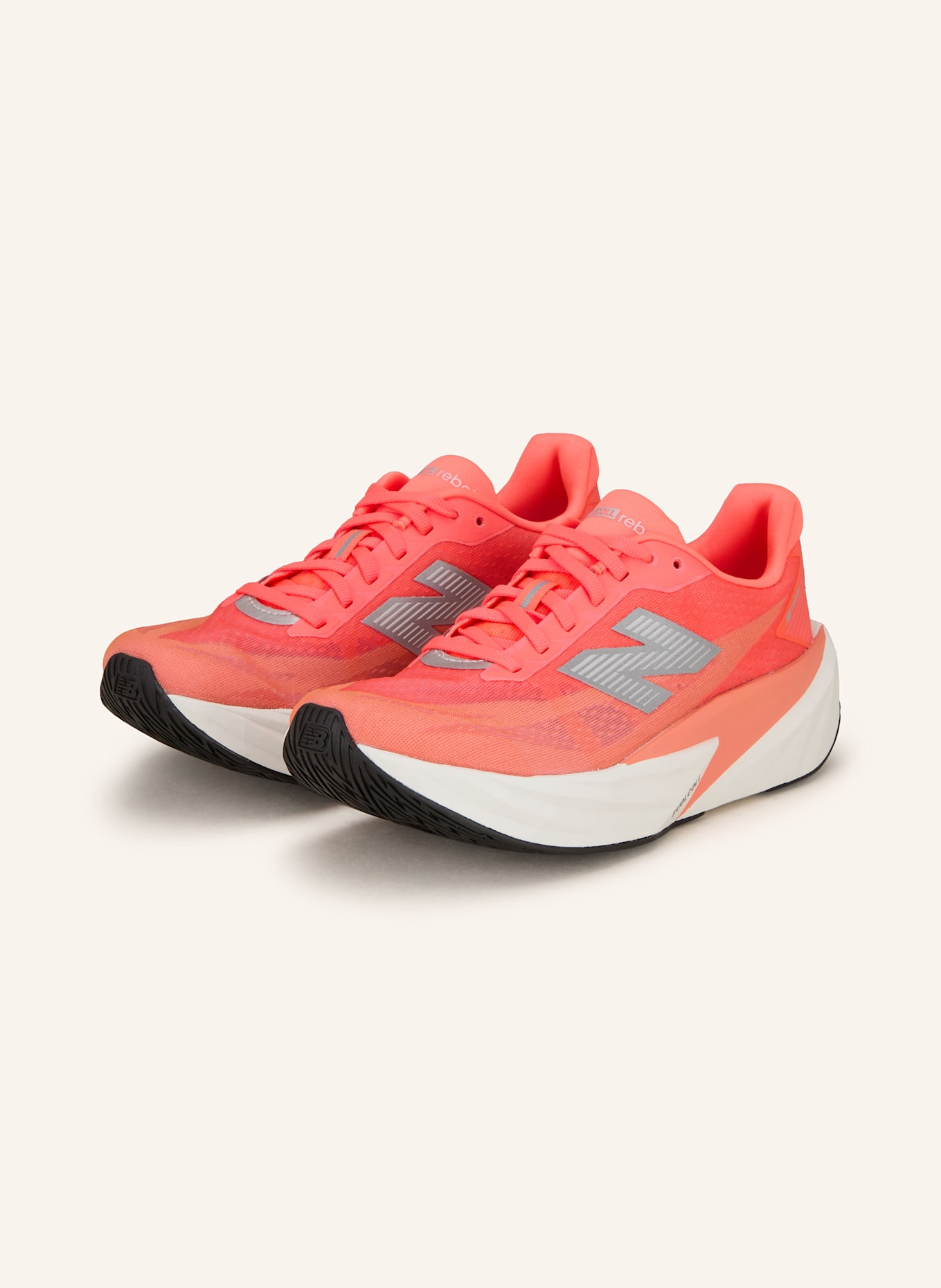 new balance Laufschuhe FUELCELL REBEL V5: NEONROT/ GRAU