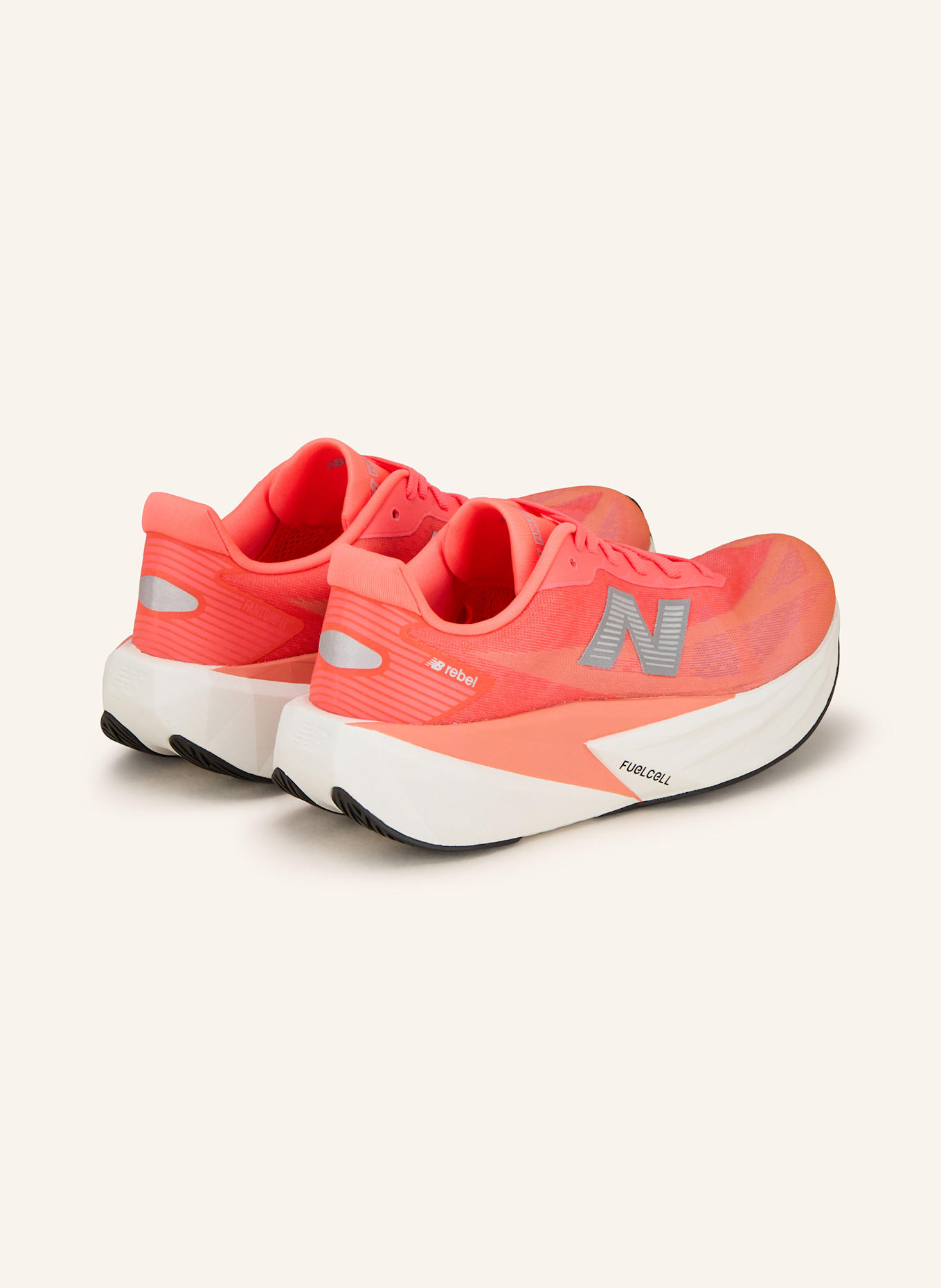 new balance Laufschuhe FUELCELL REBEL V5: NEONROT/ GRAU