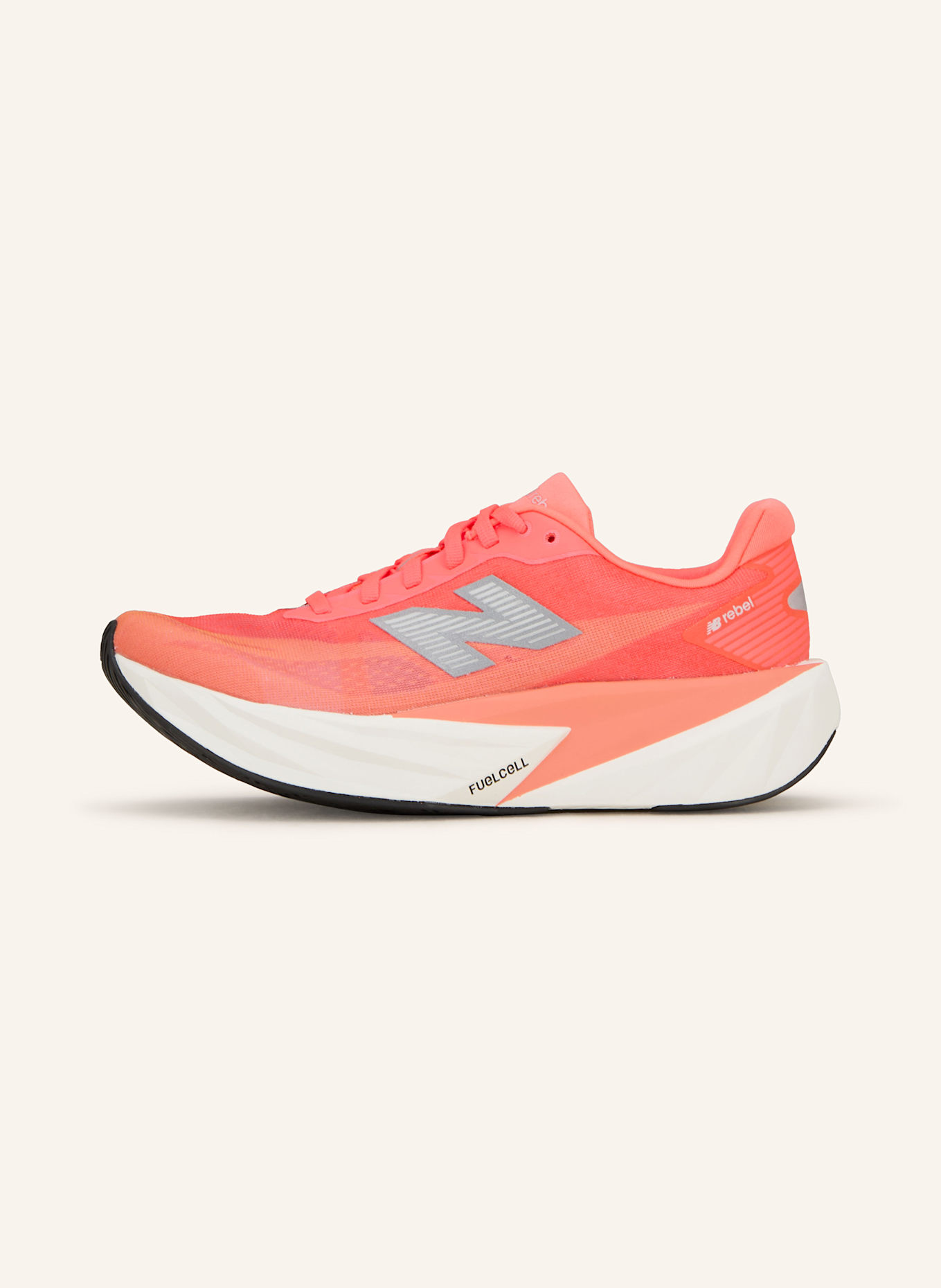 new balance Laufschuhe FUELCELL REBEL V5: NEONROT/ GRAU