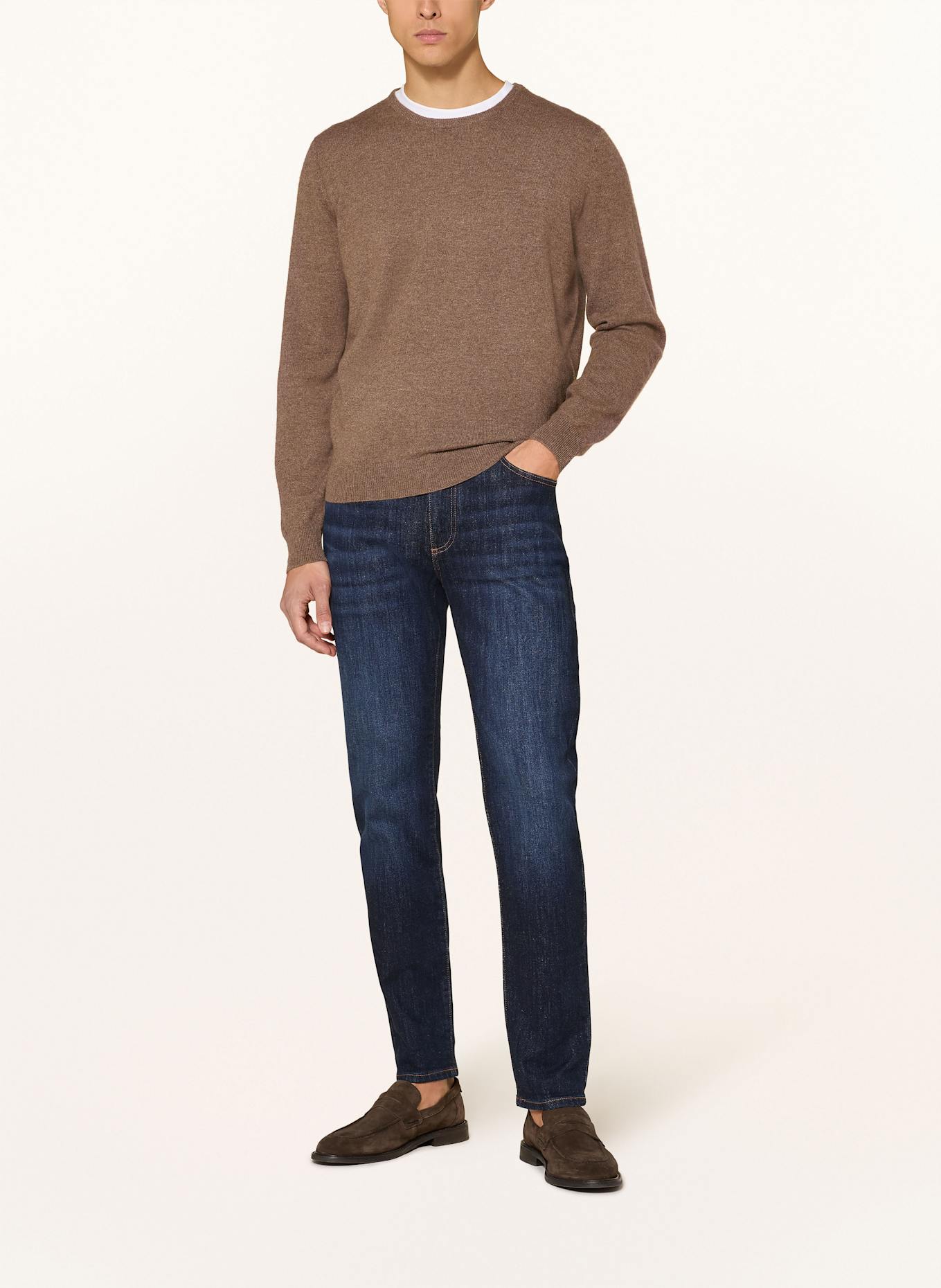 STROKESMAN'S Sweter z kaszmiru: SZAROBRĄZOWY