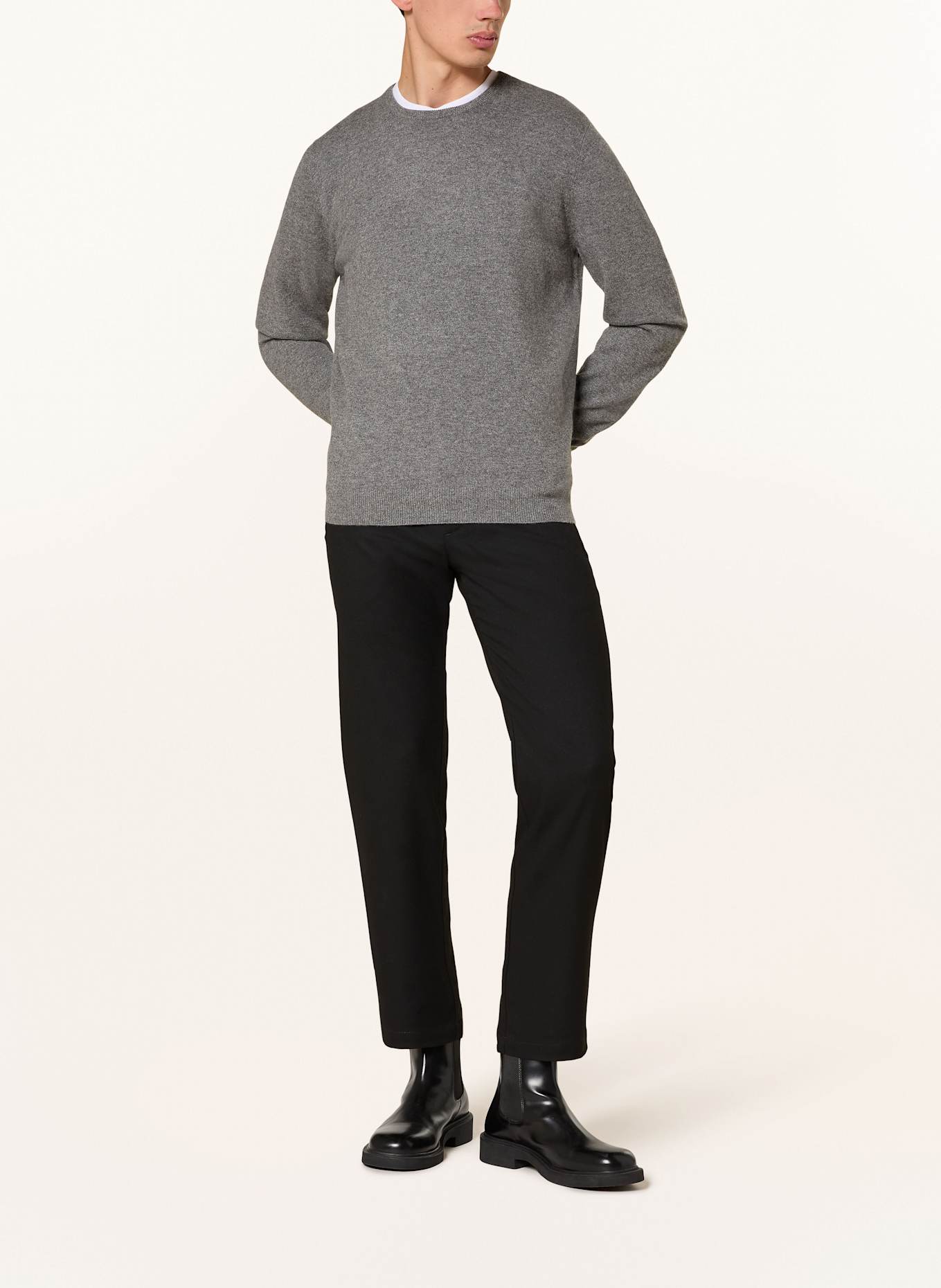 STROKESMAN'S Cashmere-Pullover: GRAU