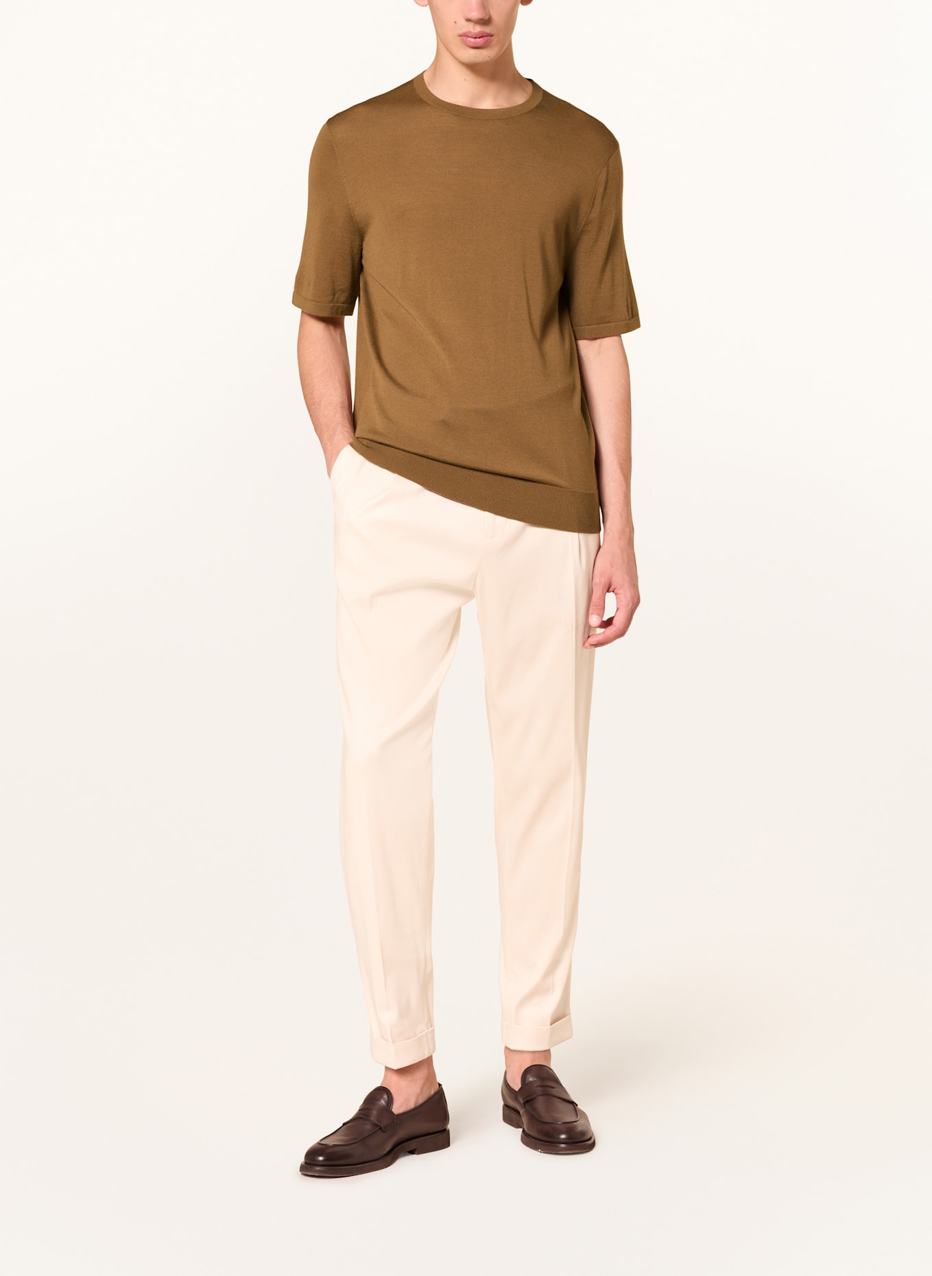 TIGER OF SWEDEN Strickshirt CONNOR: BRAUN
