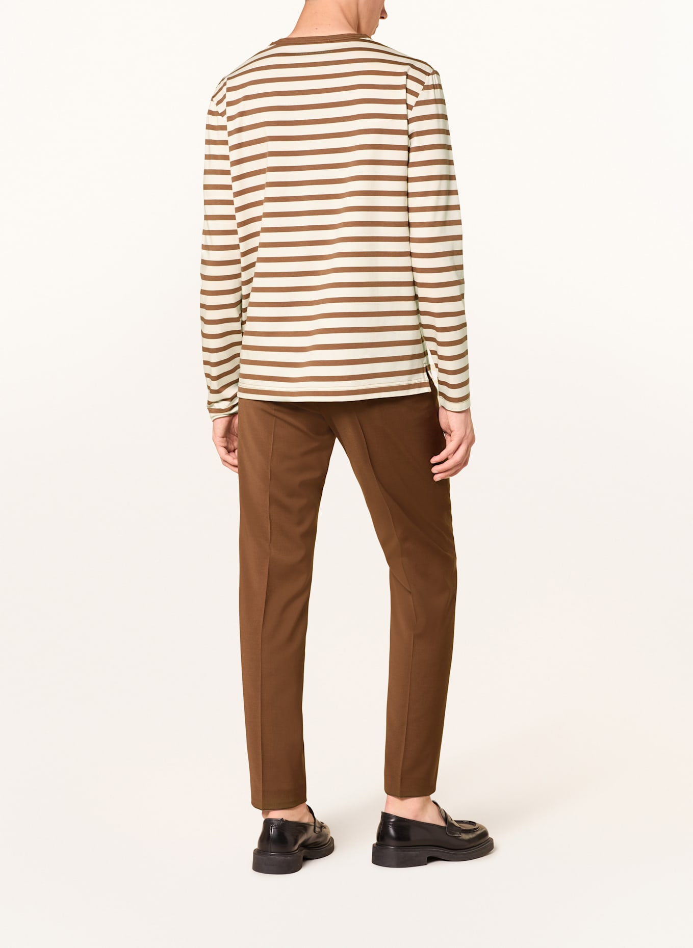 TIGER OF SWEDEN Longsleeve LINDEN: CREME/ BRAUN