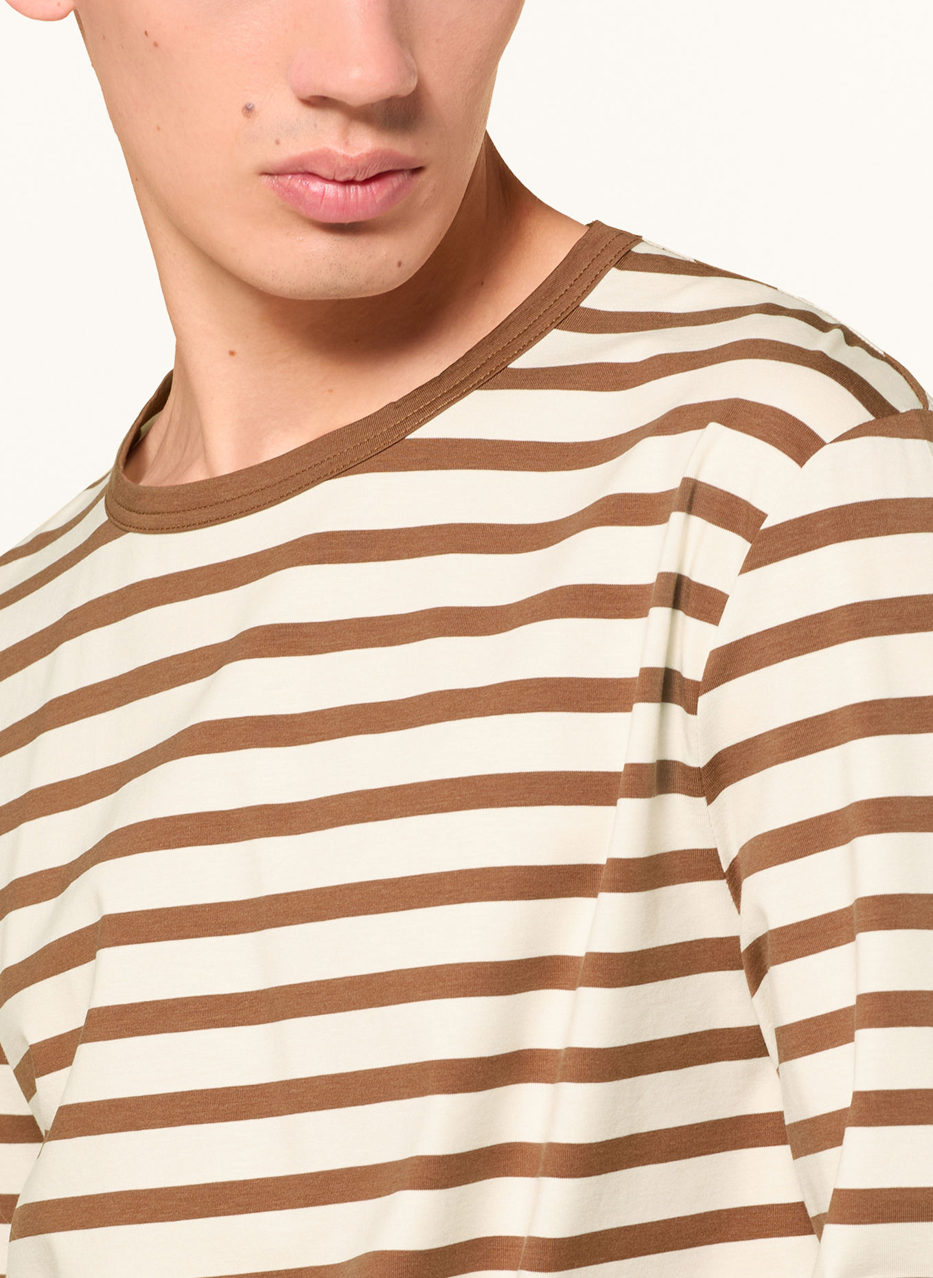 TIGER OF SWEDEN Longsleeve LINDEN: CREME/ BRAUN