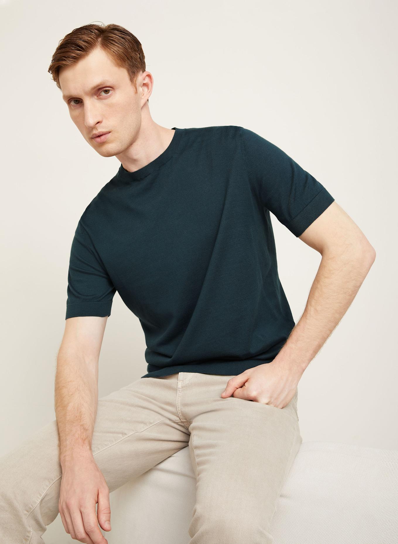 ZEGNA Strickshirt: PETROL