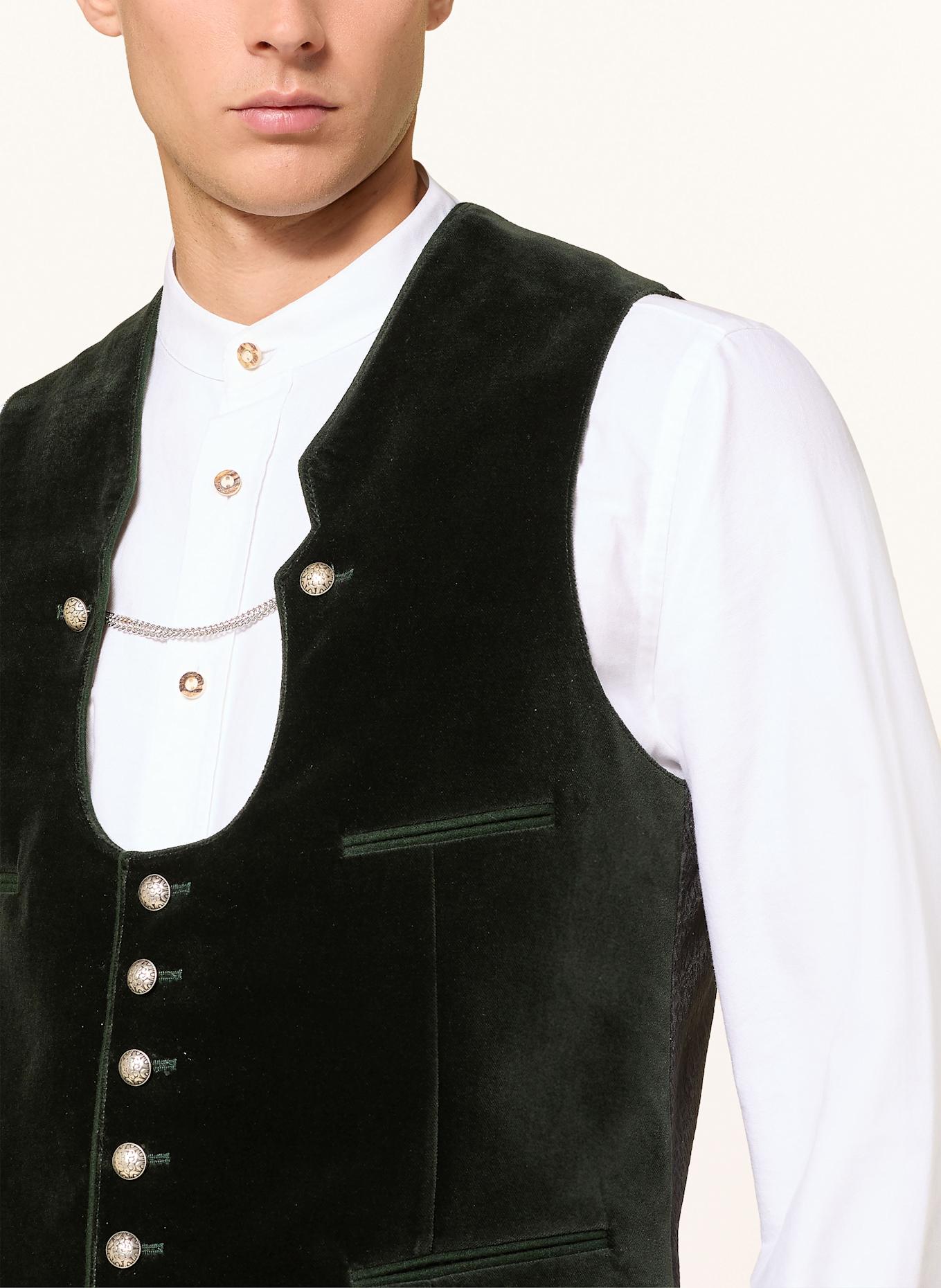 Johann & Johanna Trachtenweste aus Samt: DUNKELGRÜN