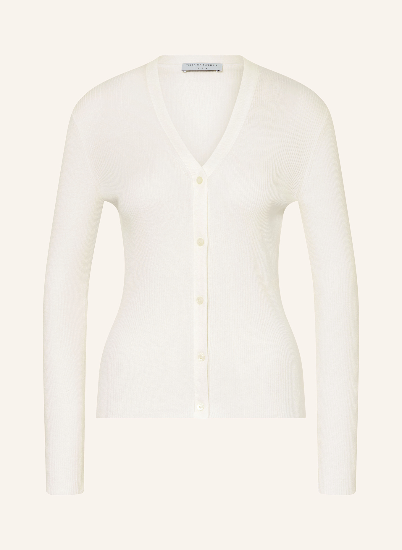 TIGER OF SWEDEN Strickjacke GIANE: WEISS