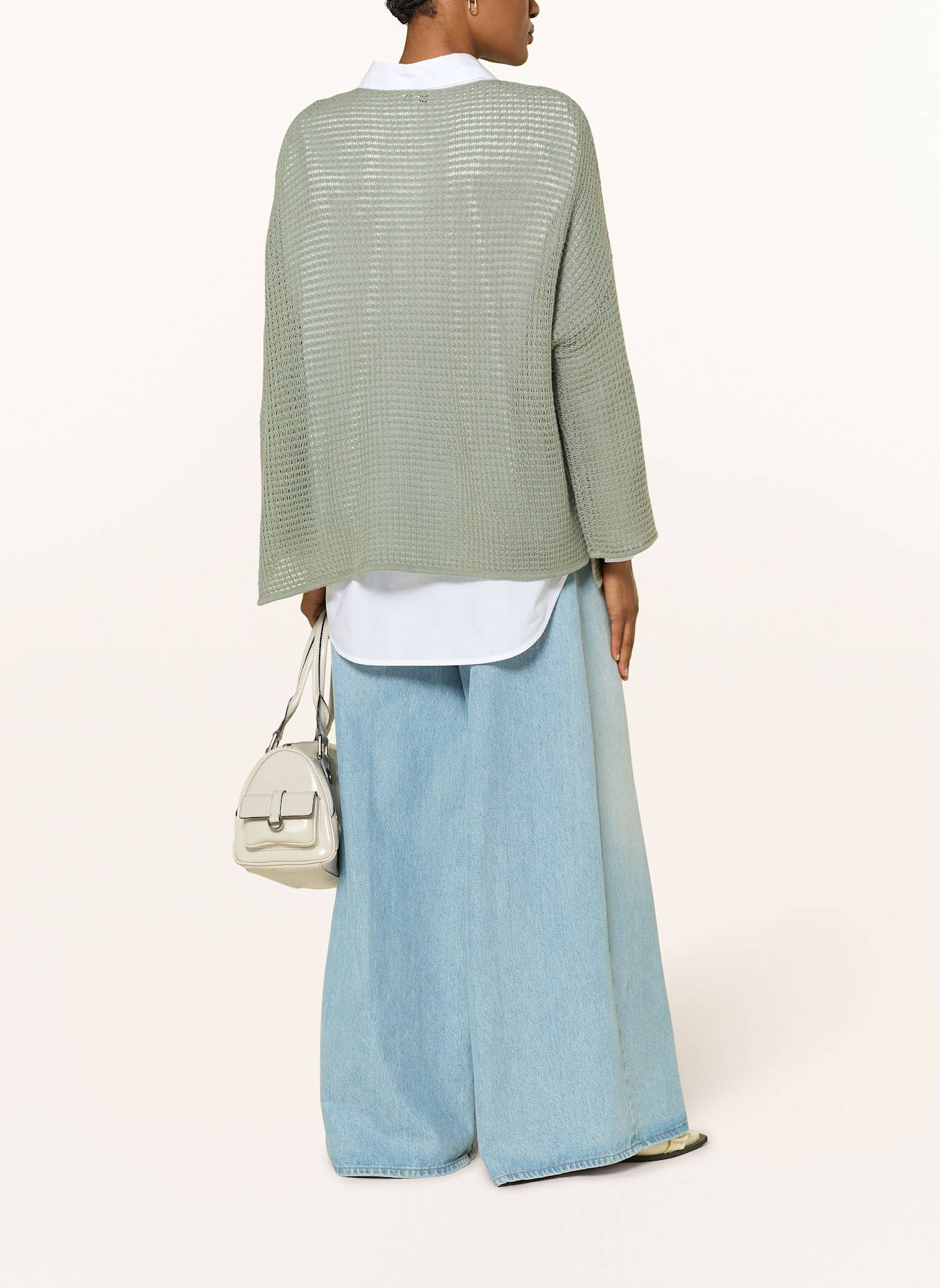 MRS & HUGS Oversized-Pullover mit Cashmere: KHAKI