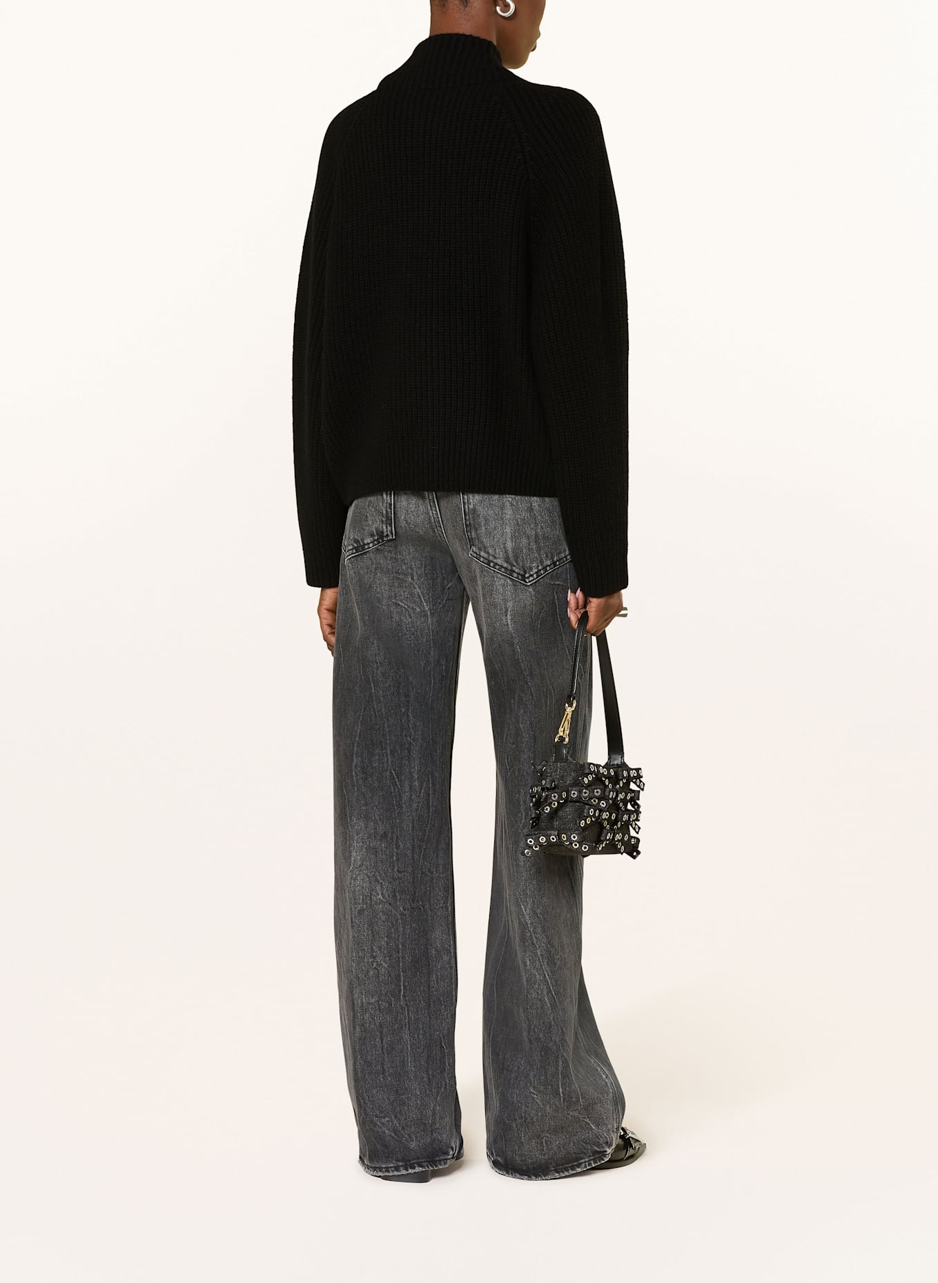 MRS & HUGS Strickjacke mit Cashmere: SCHWARZ