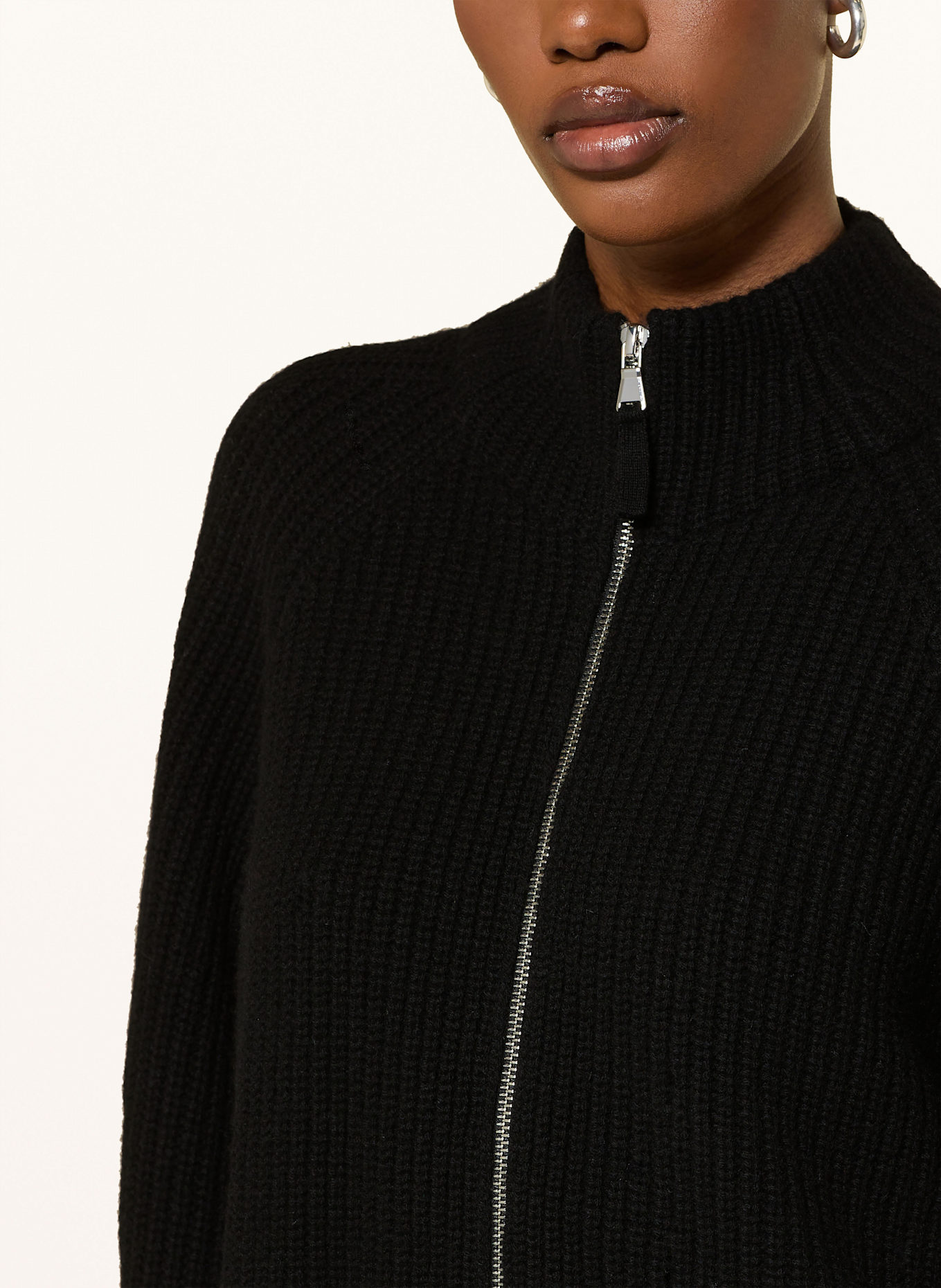 MRS & HUGS Strickjacke mit Cashmere: SCHWARZ