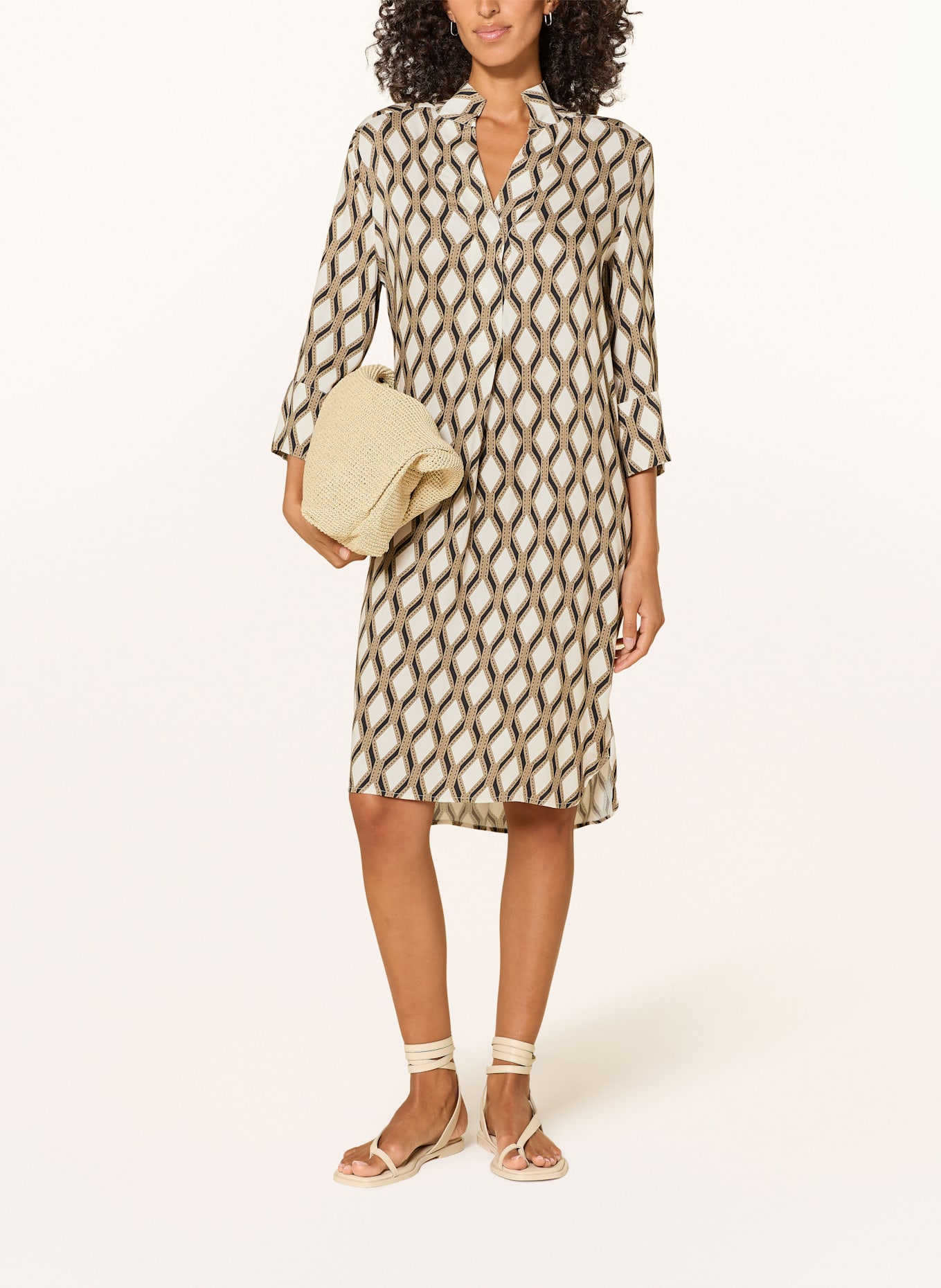 dea kudibal Kleid KAMILLES mit 3/4-Arm: BRAUN / BEIGE / SCHWARZ