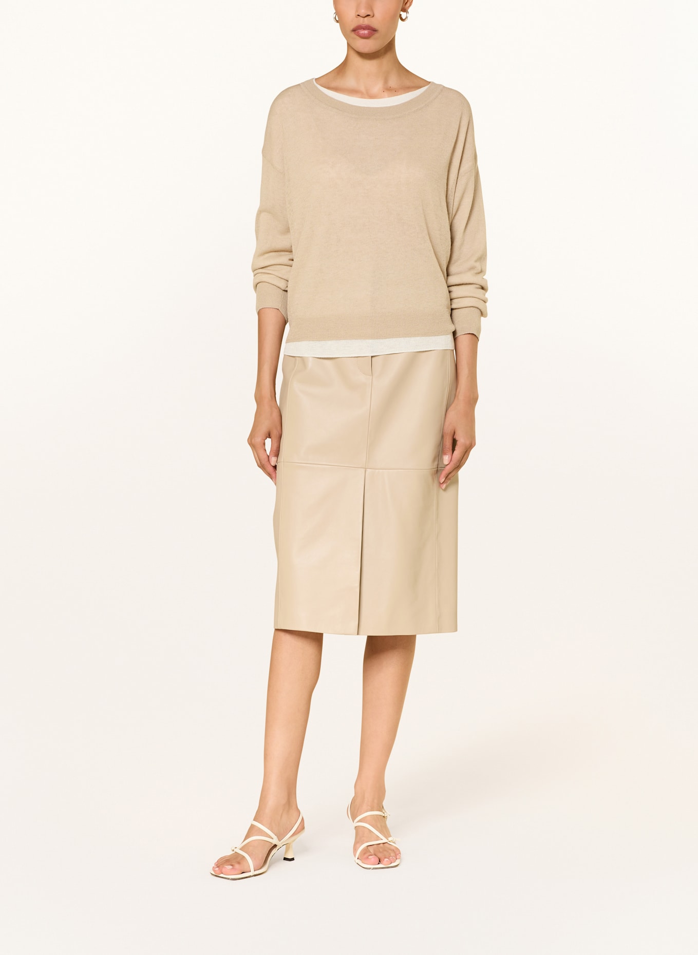 BOSS Pullover FEMOK: BEIGE/ ECRU