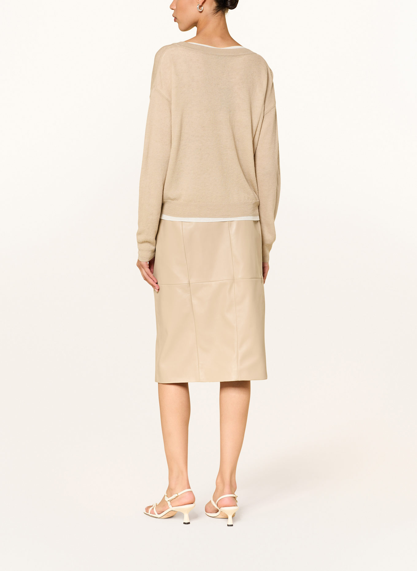 BOSS Pullover FEMOK: BEIGE/ ECRU