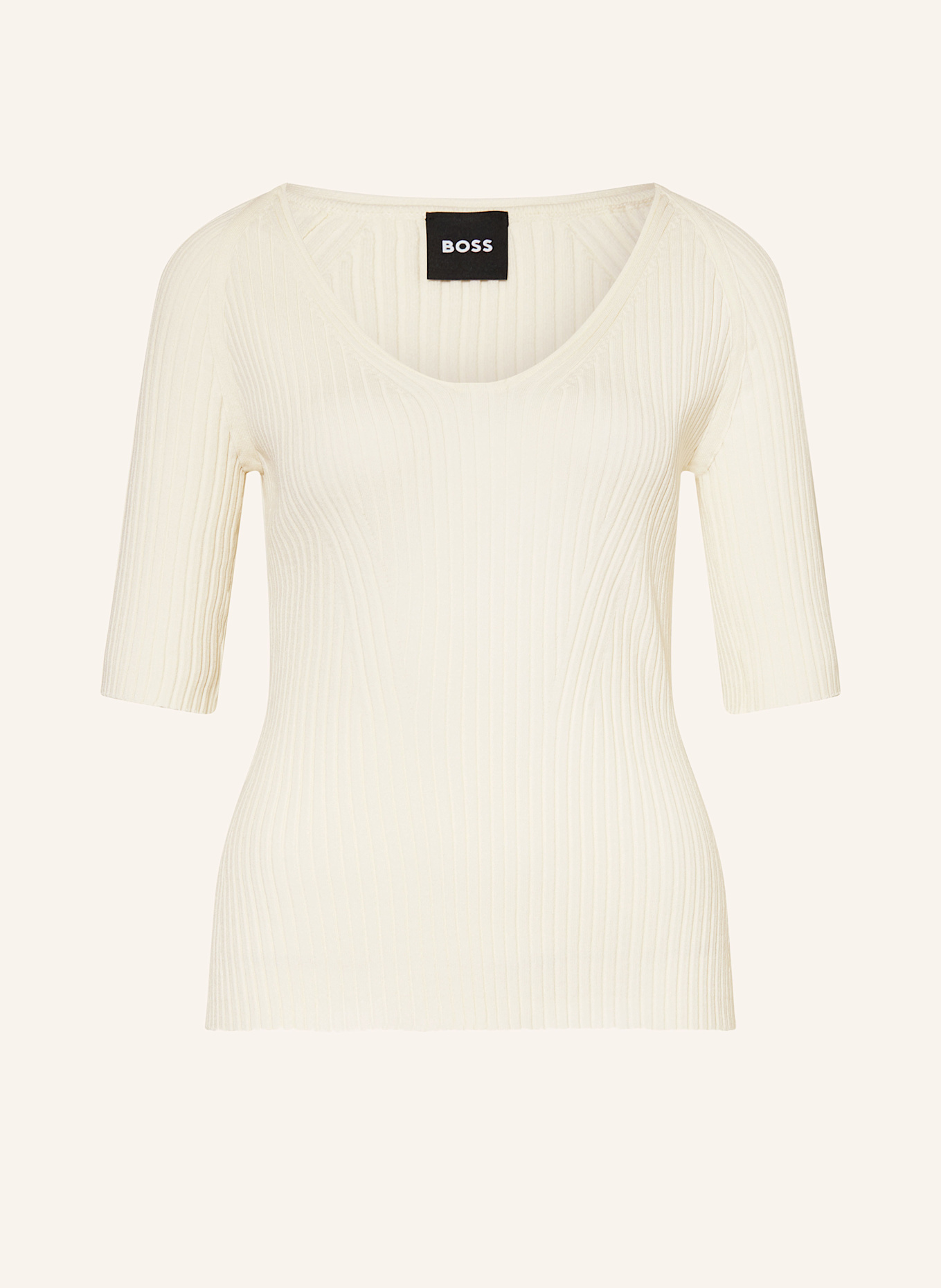 BOSS Strickshirt FALONKA: WEISS