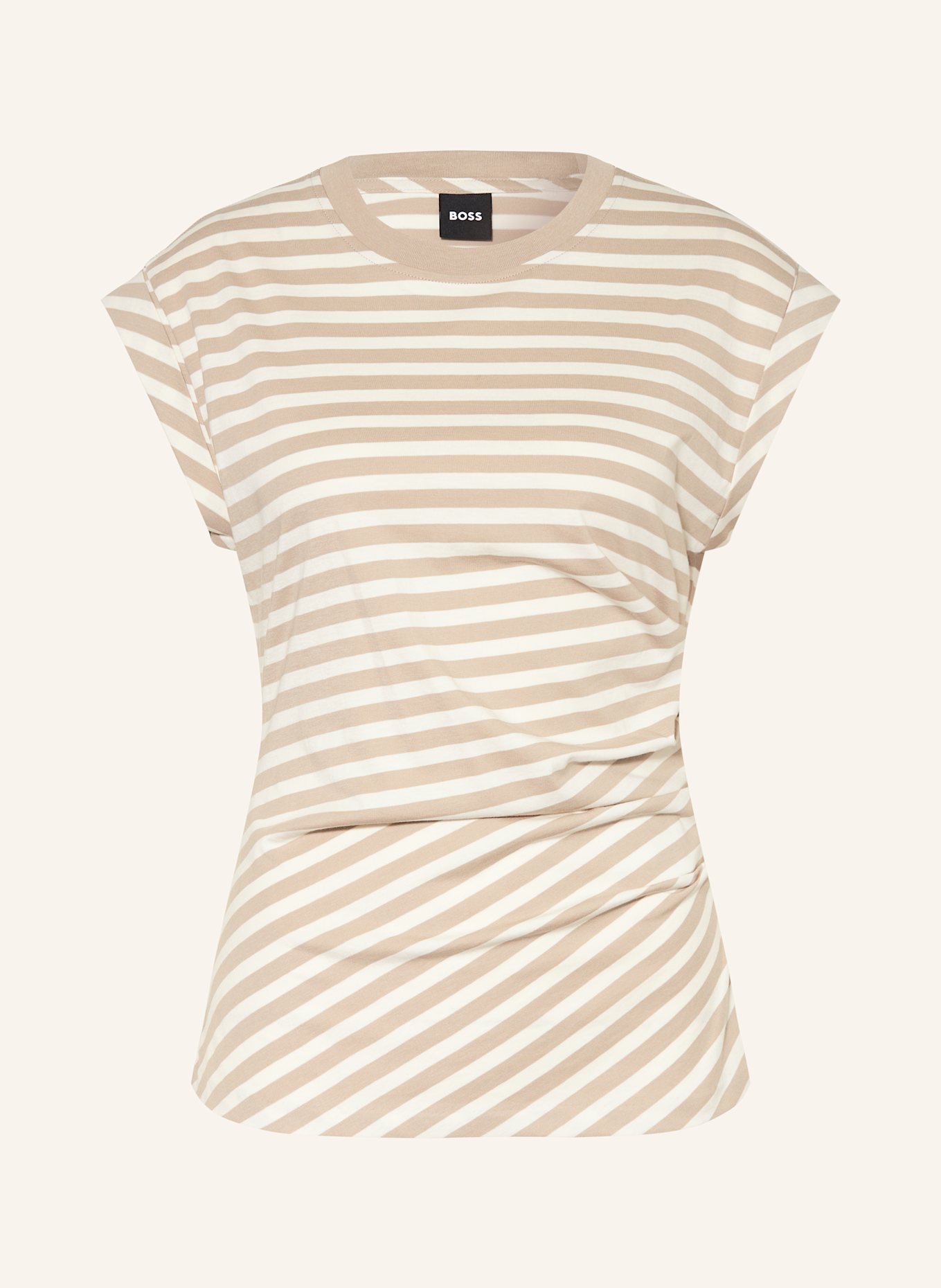 BOSS Top EPKA: BEIGE/ WEISS