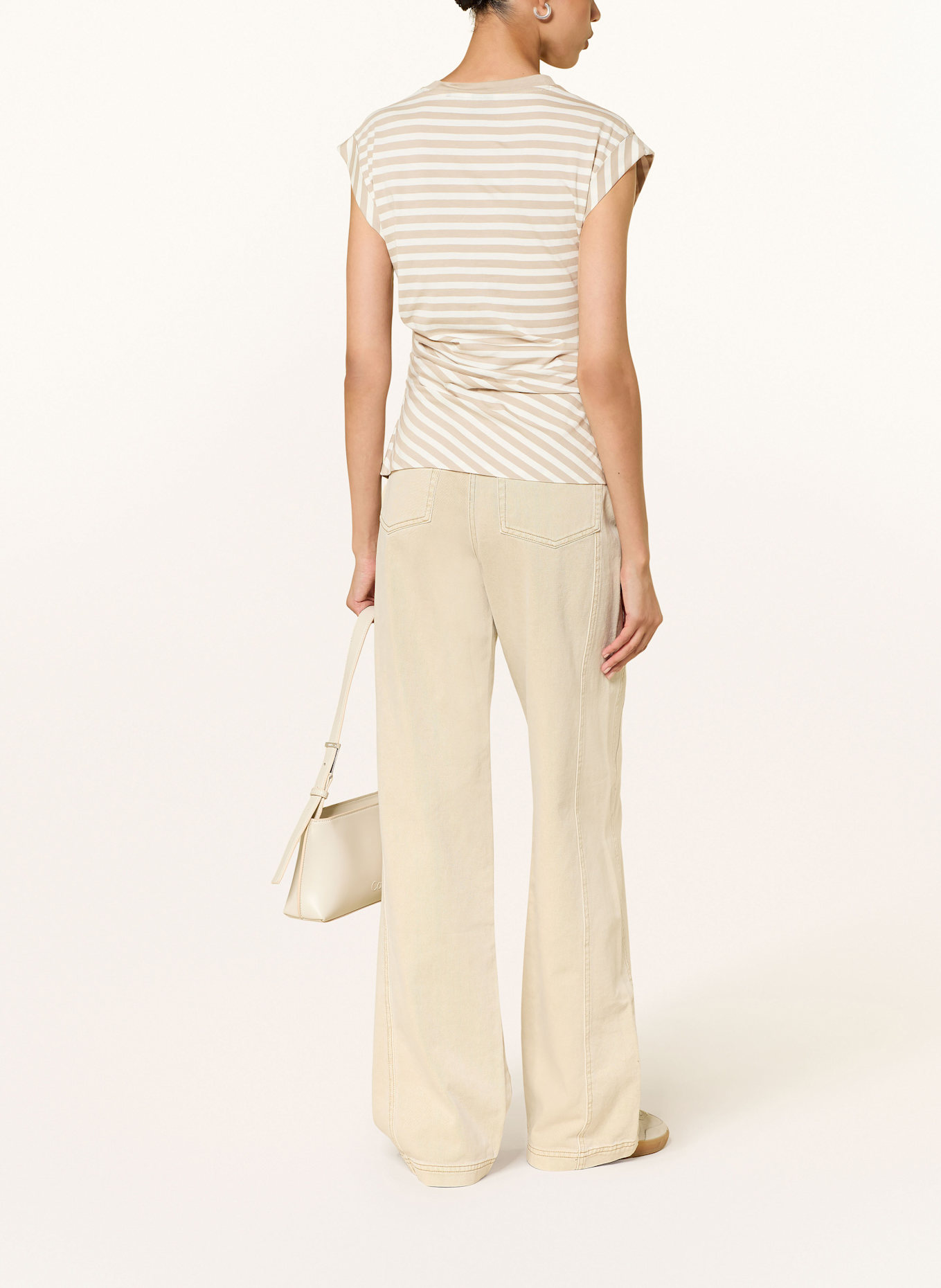 BOSS Top EPKA: BEIGE/ WEISS