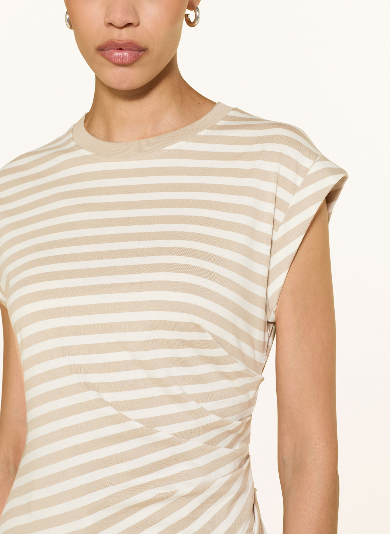 BOSS Top EPKA: BEIGE/ WEISS